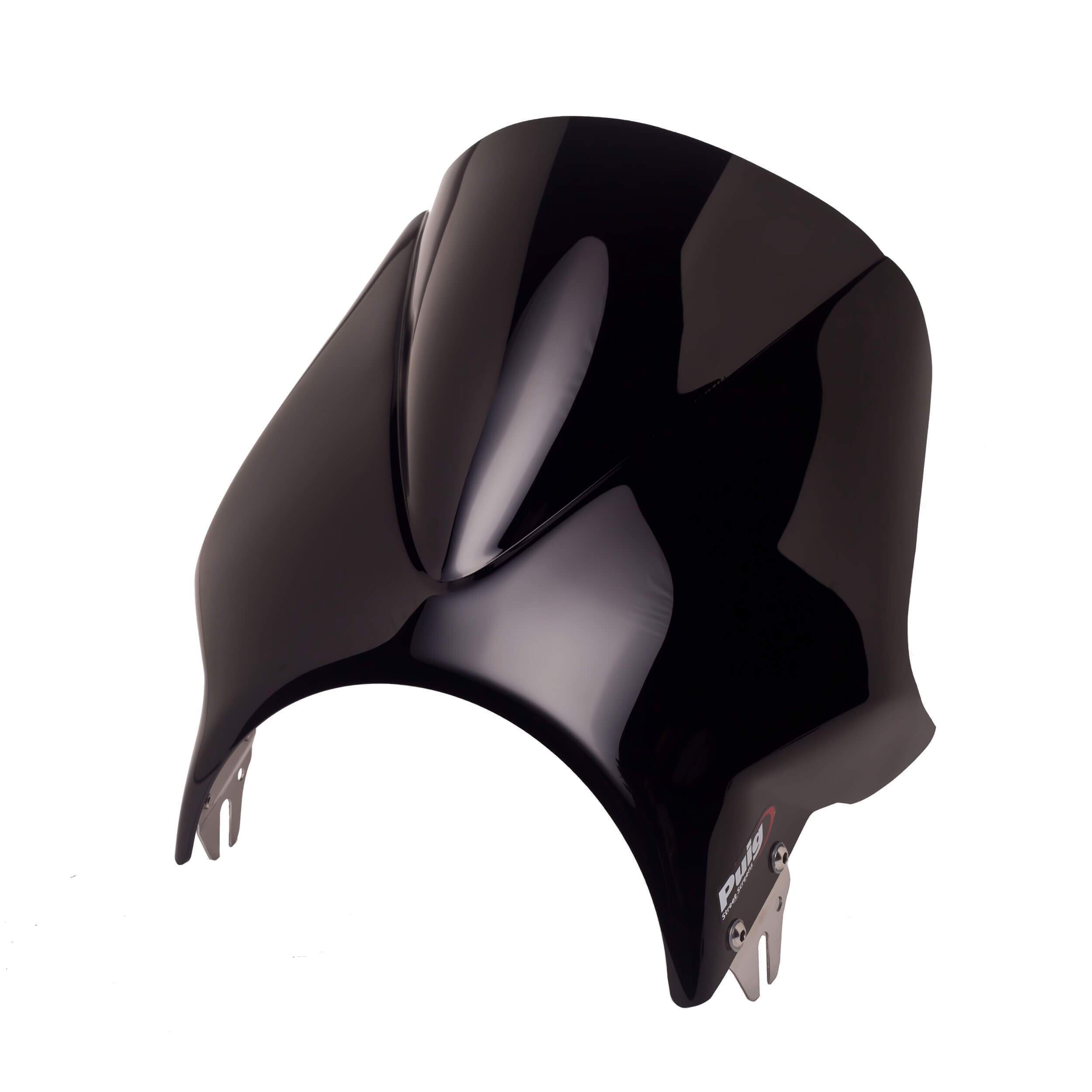 Puig Windy Screen | Black (Opaque) | Honda VTR 250 1997>2008-Screens-Pyramid Motorcycle Accessories