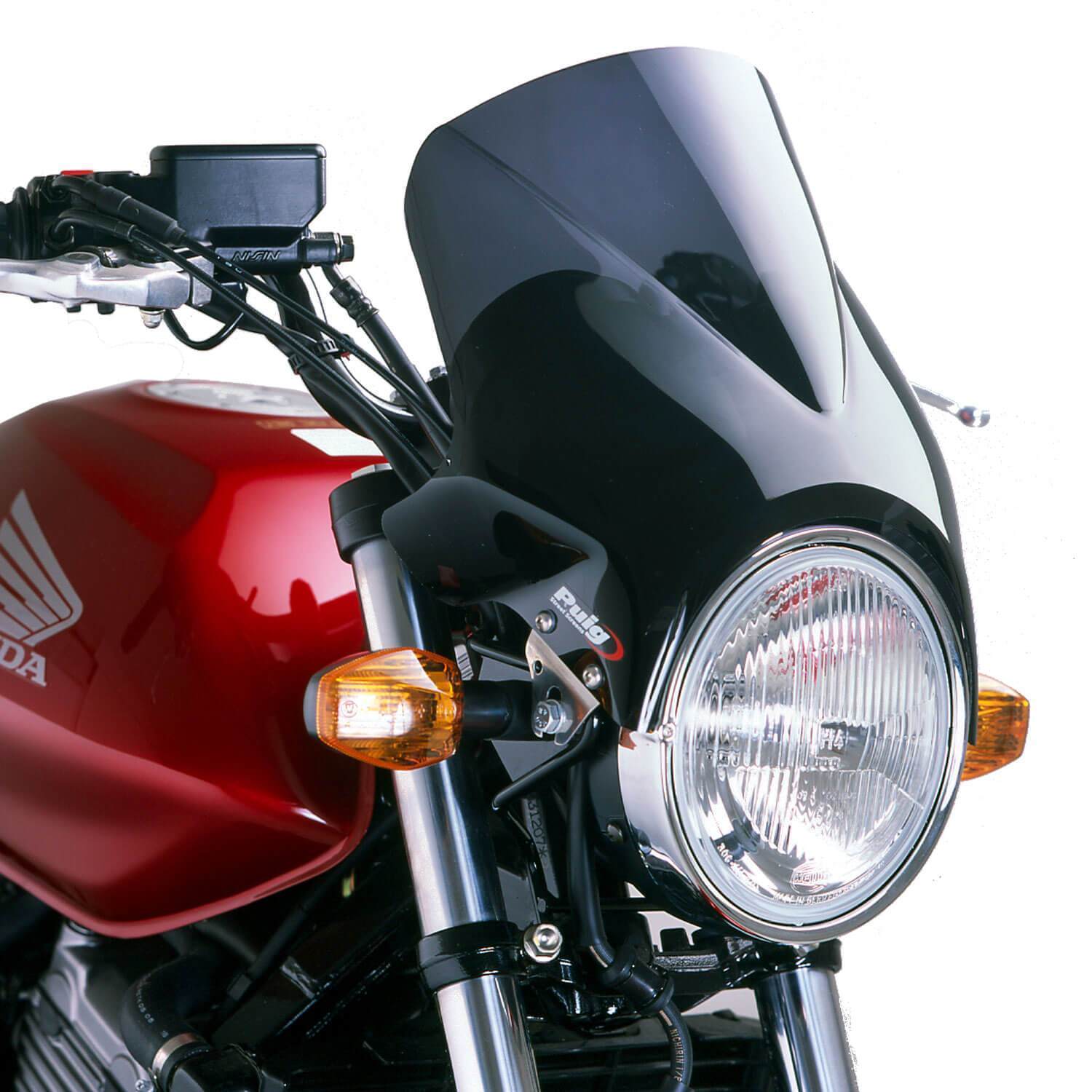 Puig Windy Screen | Dark Smoke | Honda CB 500 1993>2004-M1482F-Screens-Pyramid Motorcycle Accessories