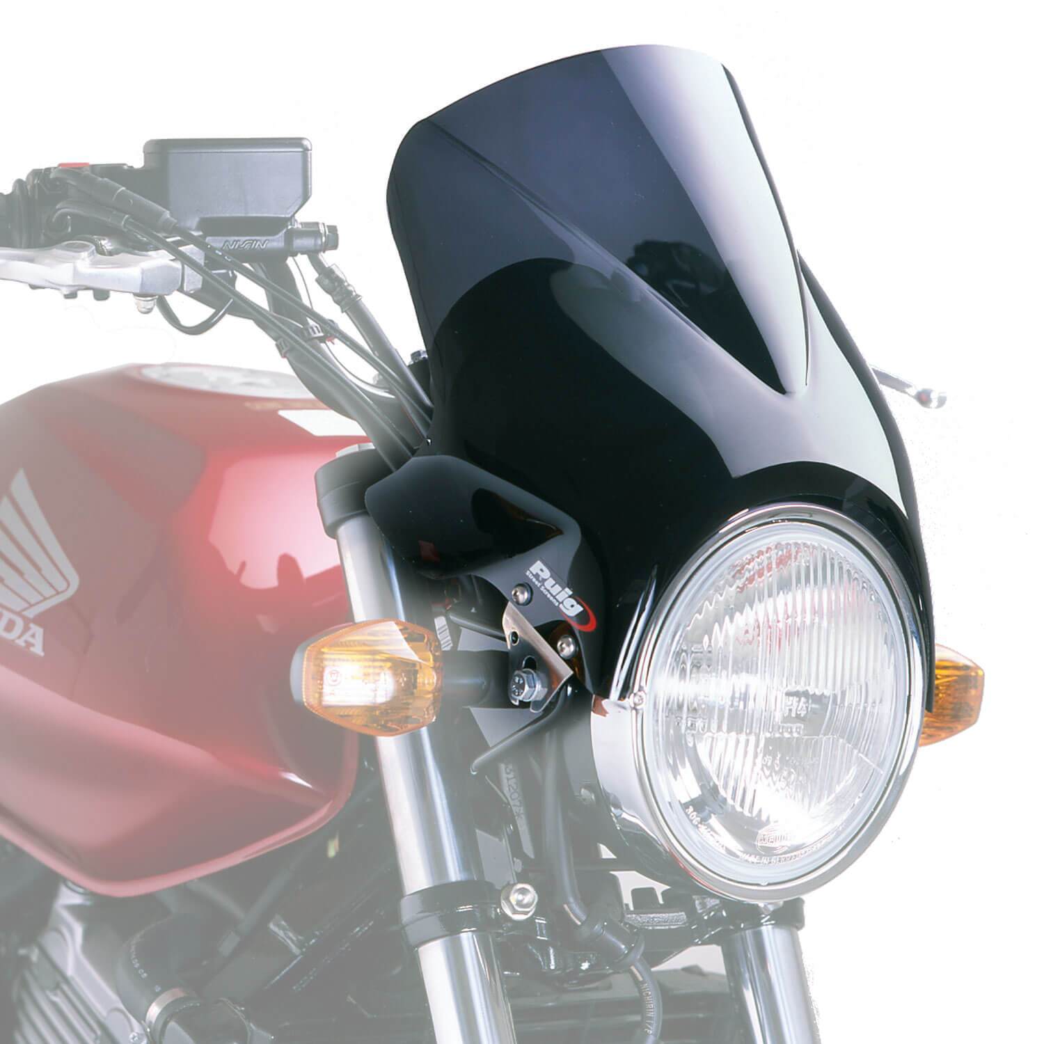 Puig Windy Screen | Dark Smoke | Honda CB 900 F Hornet 2002>2005-M1482F-Screens-Pyramid Motorcycle Accessories