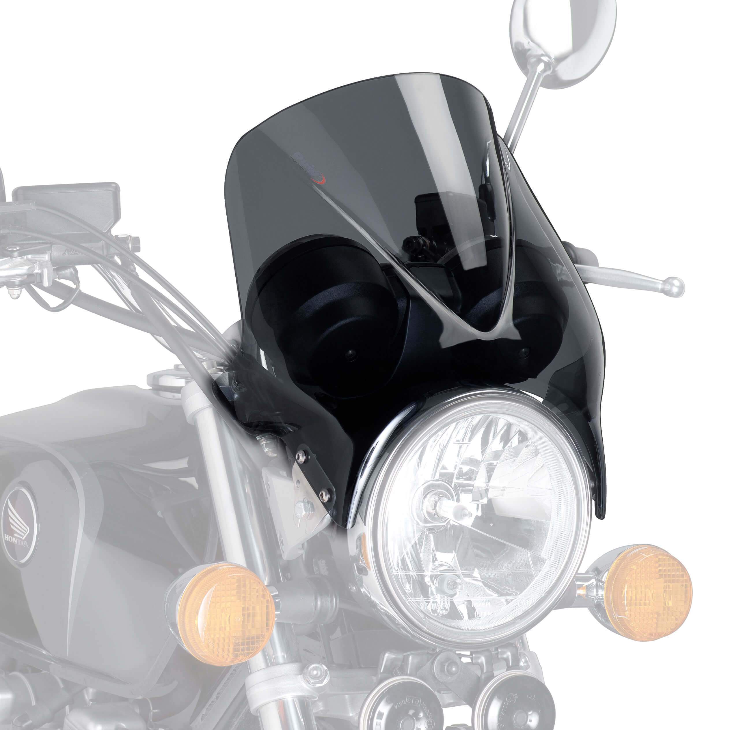 Puig Windy Screen | Dark Smoke | Honda CBF 600 N 2004>2014-M1482F-Screens-Pyramid Motorcycle Accessories