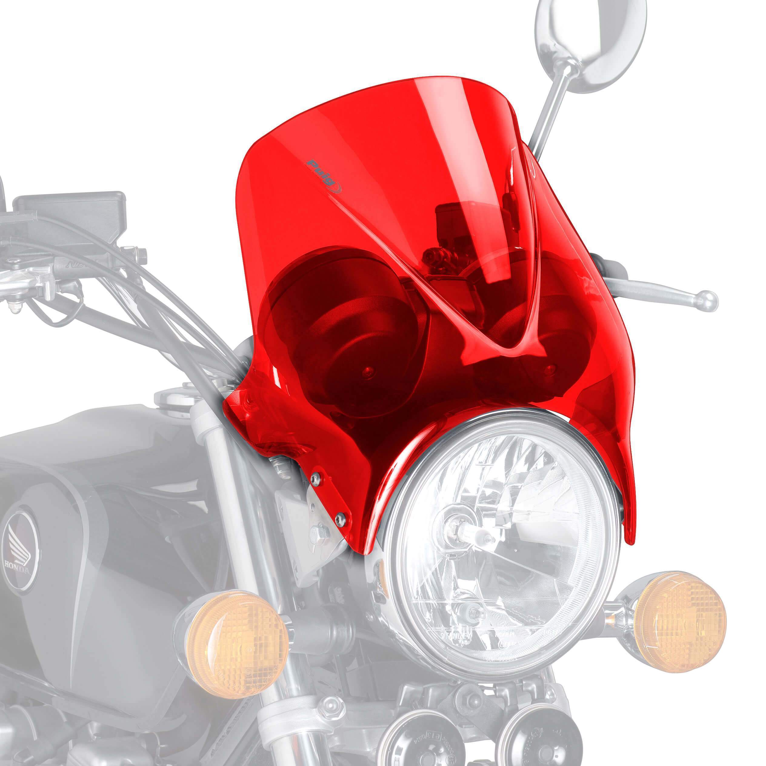 Puig Windy Screen | Red | Honda Revere 1999>2003-Screens-Pyramid Motorcycle Accessories