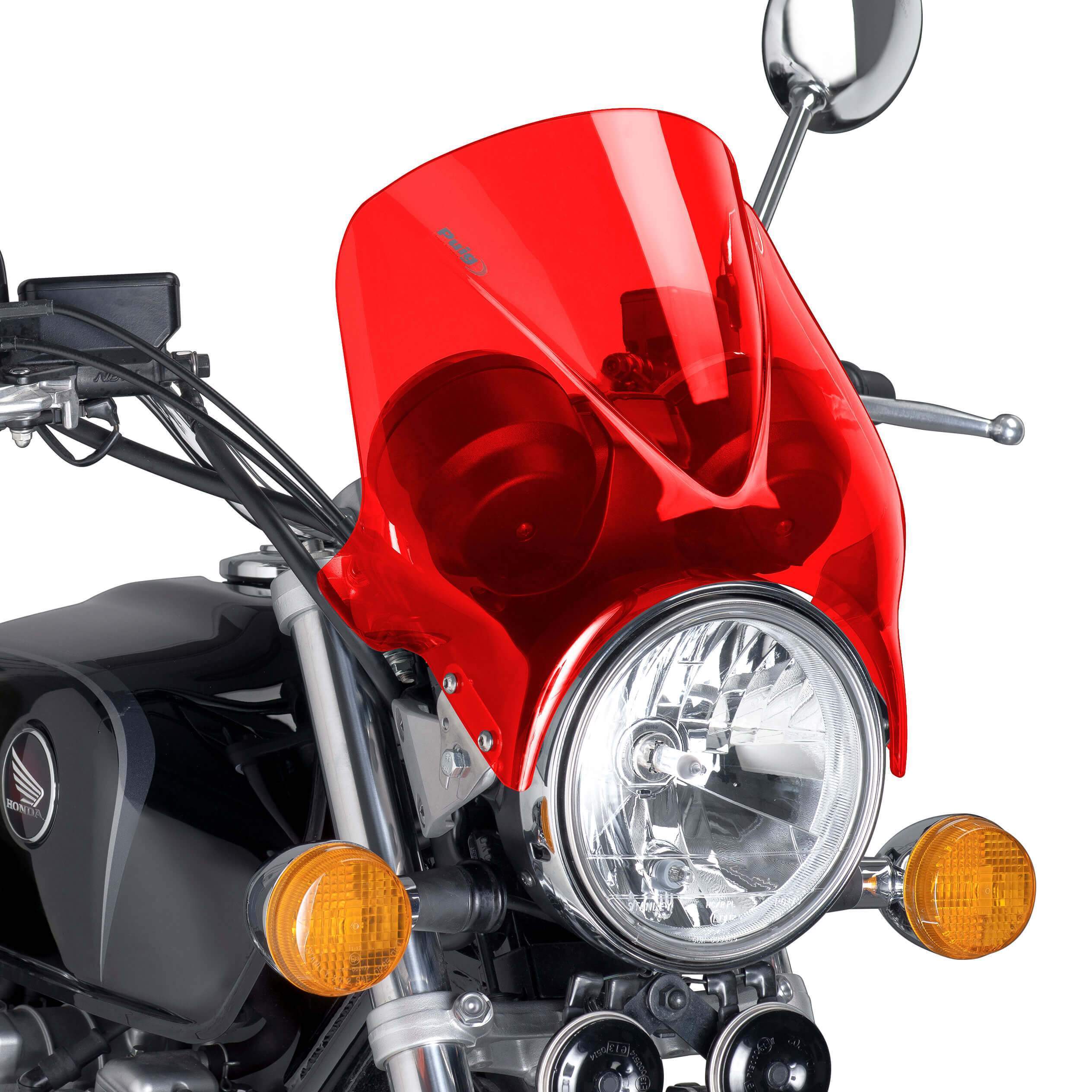 Puig Windy Screen | Red | Honda Revere 1999>2003-Screens-Pyramid Motorcycle Accessories