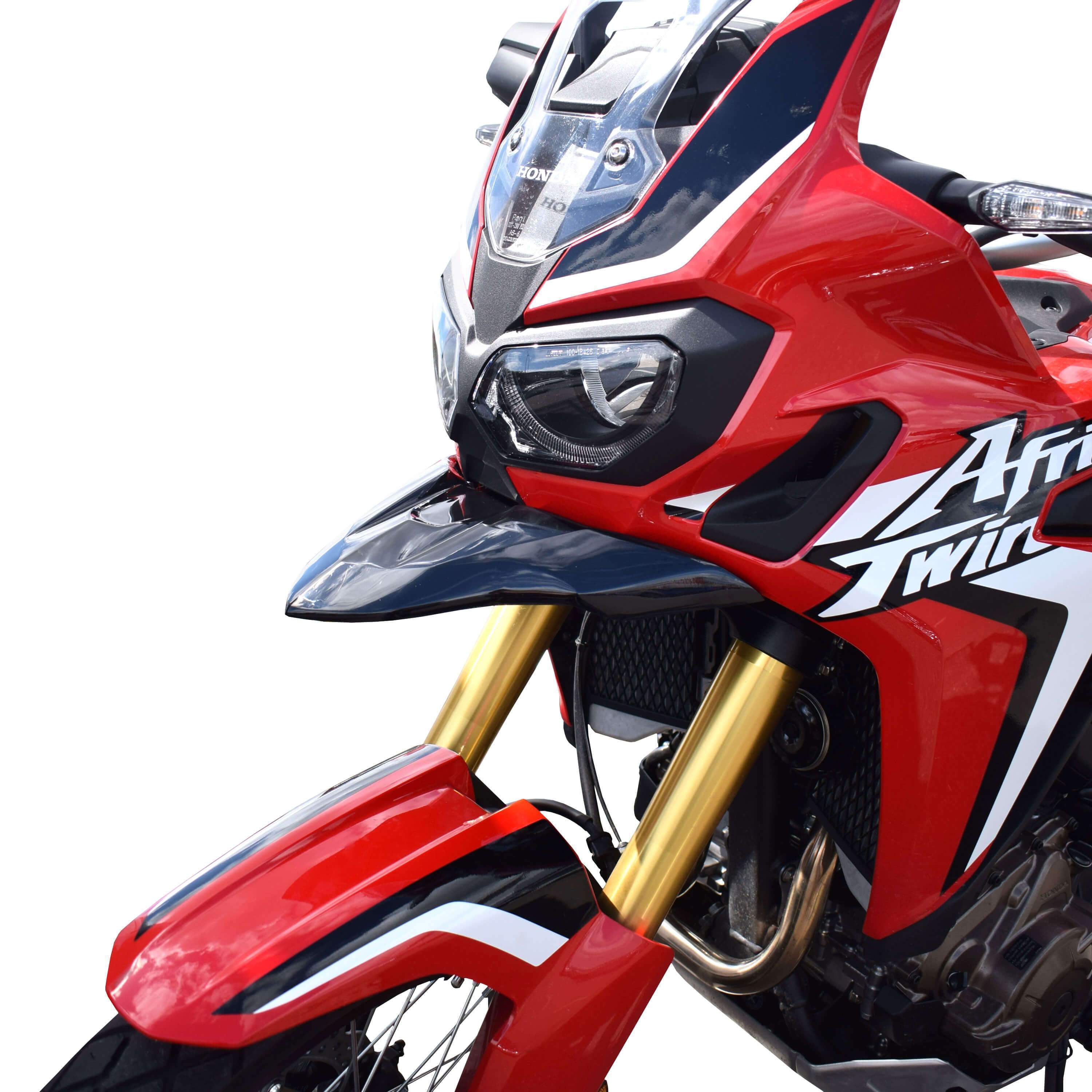 Pyramid Beak | Gloss Black | Honda CRF 1000 L Africa Twin 2016>2019-Beaks-Pyramid Motorcycle Accessories