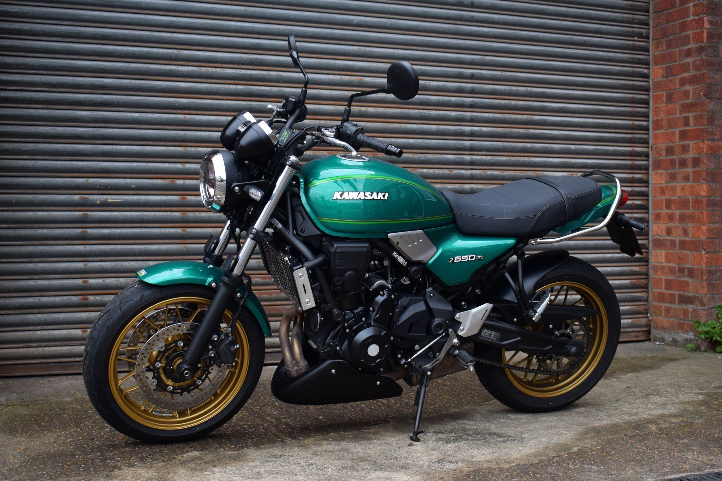 Pyramid Belly Pan | Candy Emerald Green | Kawasaki Z 650 RS 2021>Current-23000D-Belly Pans-Pyramid Motorcycle Accessories