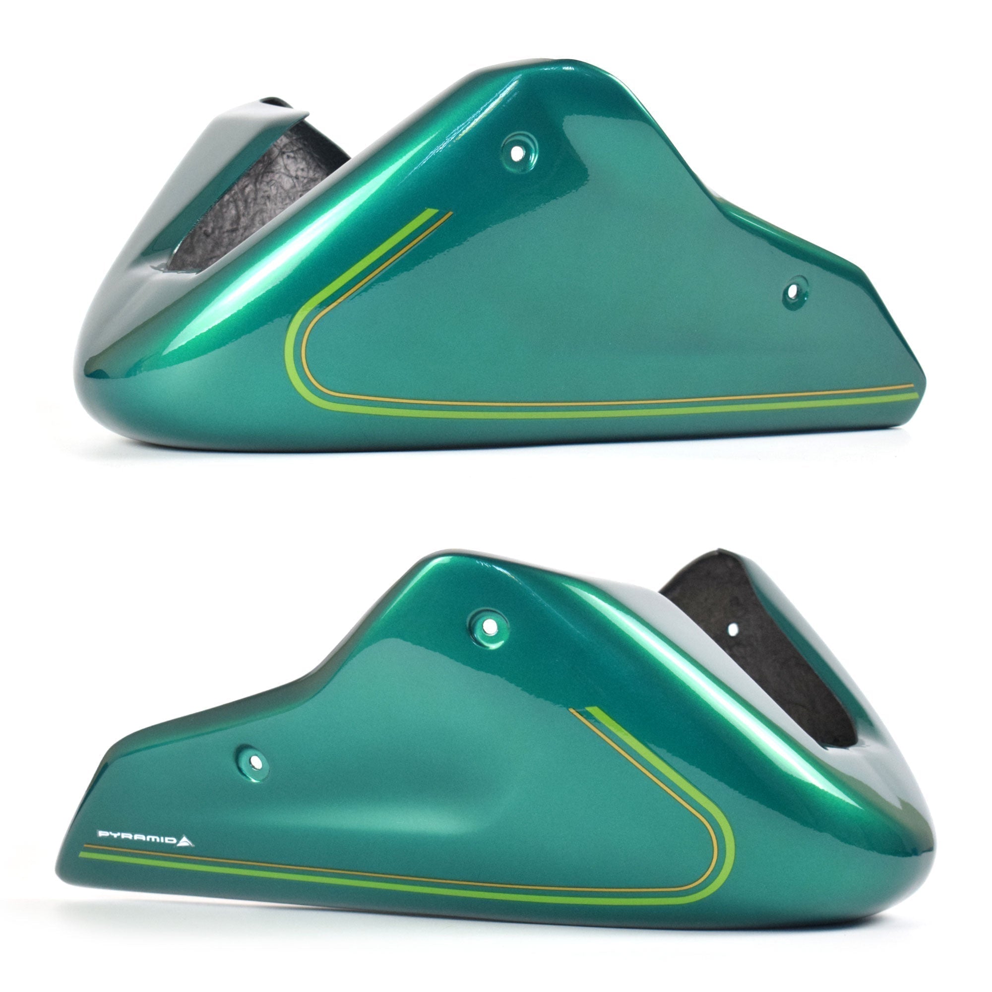 Pyramid Belly Pan | Candy Emerald Green | Kawasaki Z 650 RS 2021>Current-23000D-Belly Pans-Pyramid Motorcycle Accessories