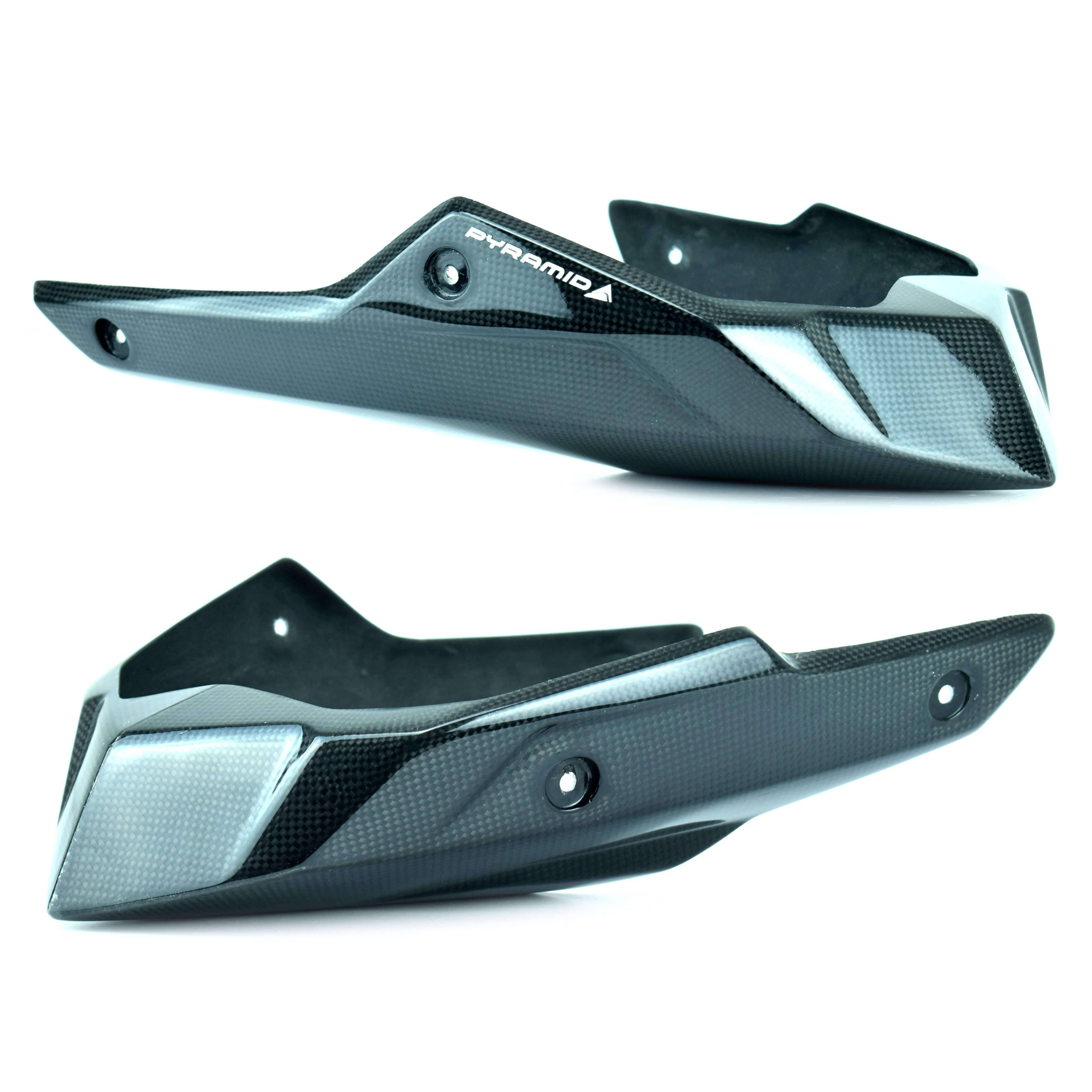 Pyramid Belly Pan | Carbon | Yamaha Tracer 700 2013>2019-22136A-Belly Pans-Pyramid Motorcycle Accessories