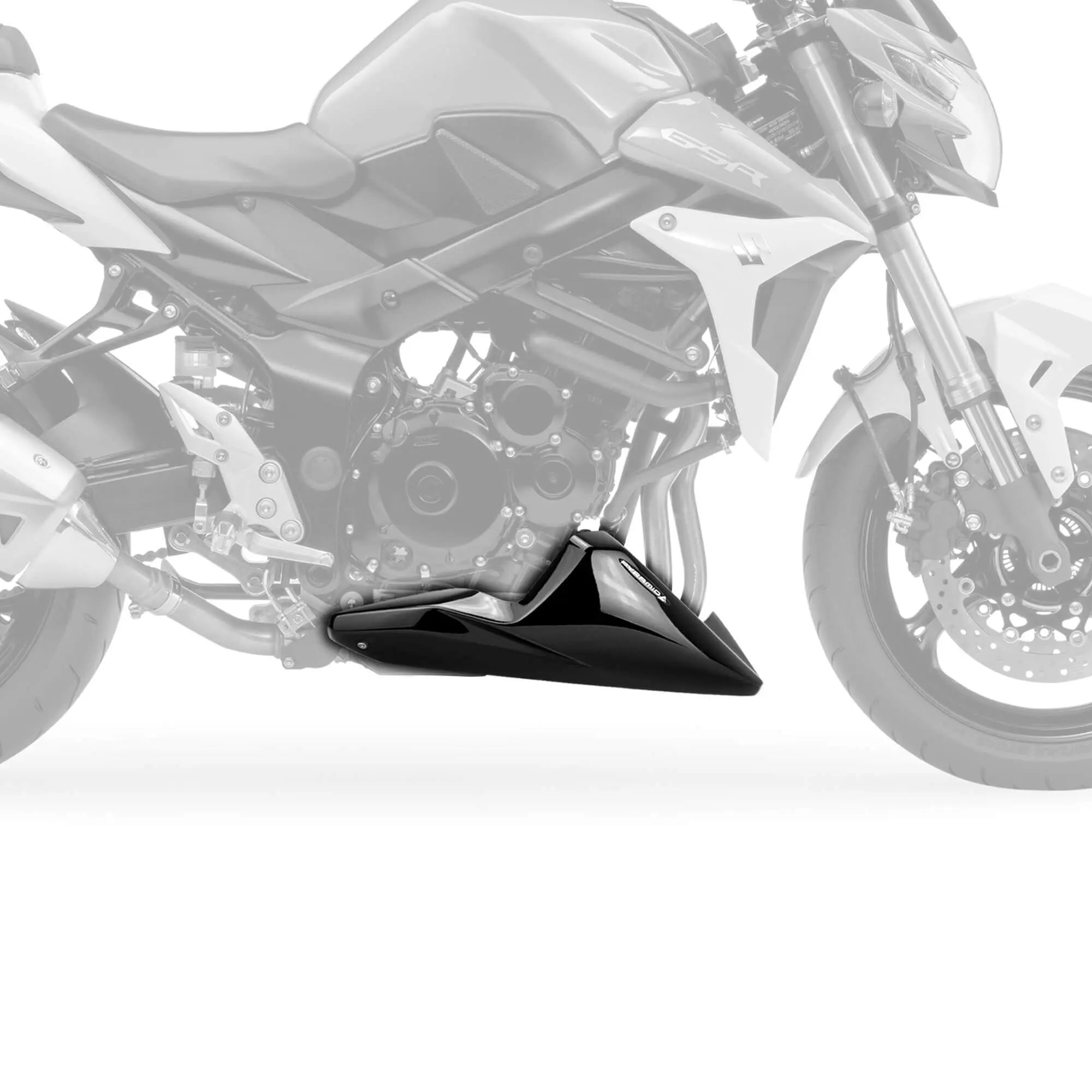 Pyramid Belly Pan | Gloss Black | Suzuki GSR 750 2011>2016 -  Shop name