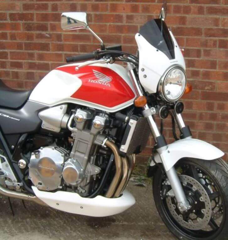 Pyramid Belly Pan | Gloss White | Honda CB 1300 1998>2007-Belly Pans-Pyramid Motorcycle Accessories