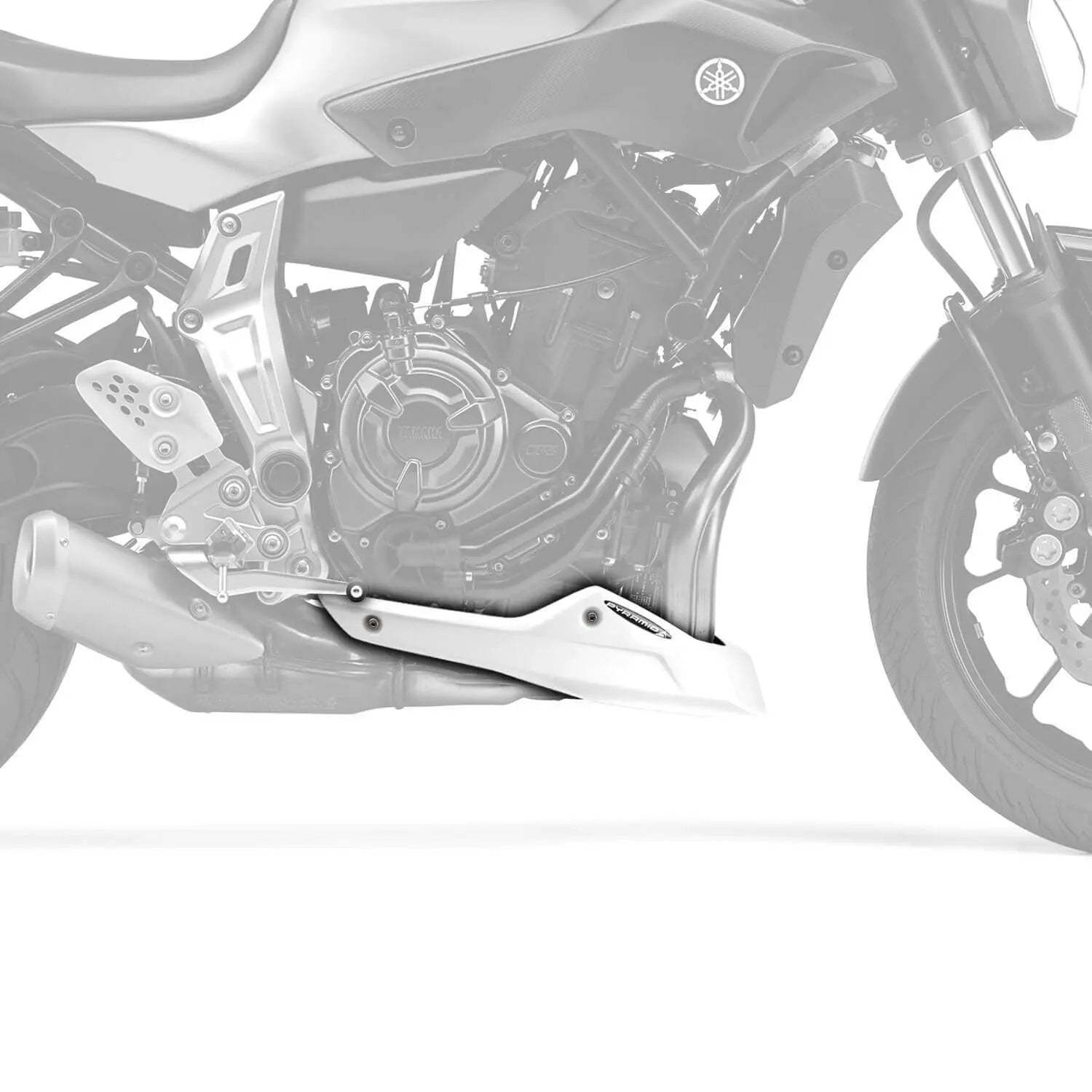 Pyramid Belly Pan | Gloss White | Yamaha Tracer 700 2013>2024 -  Shop name