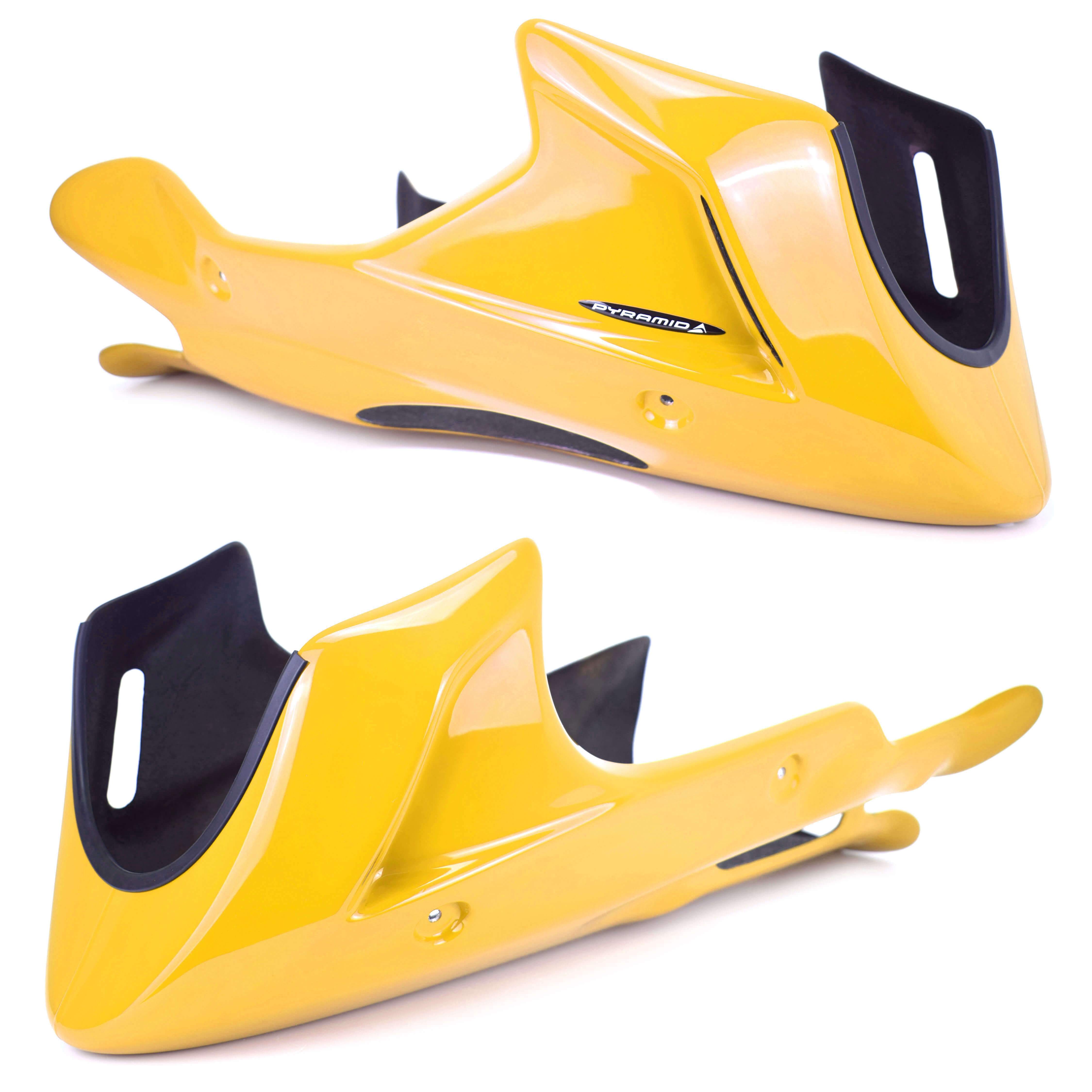 Pyramid Belly Pan | Gloss Yellow (Pearl Flash Yellow) | Honda VTR 1000 F Firestorm 1997>2005-21200G-Belly Pans-Pyramid Plastics