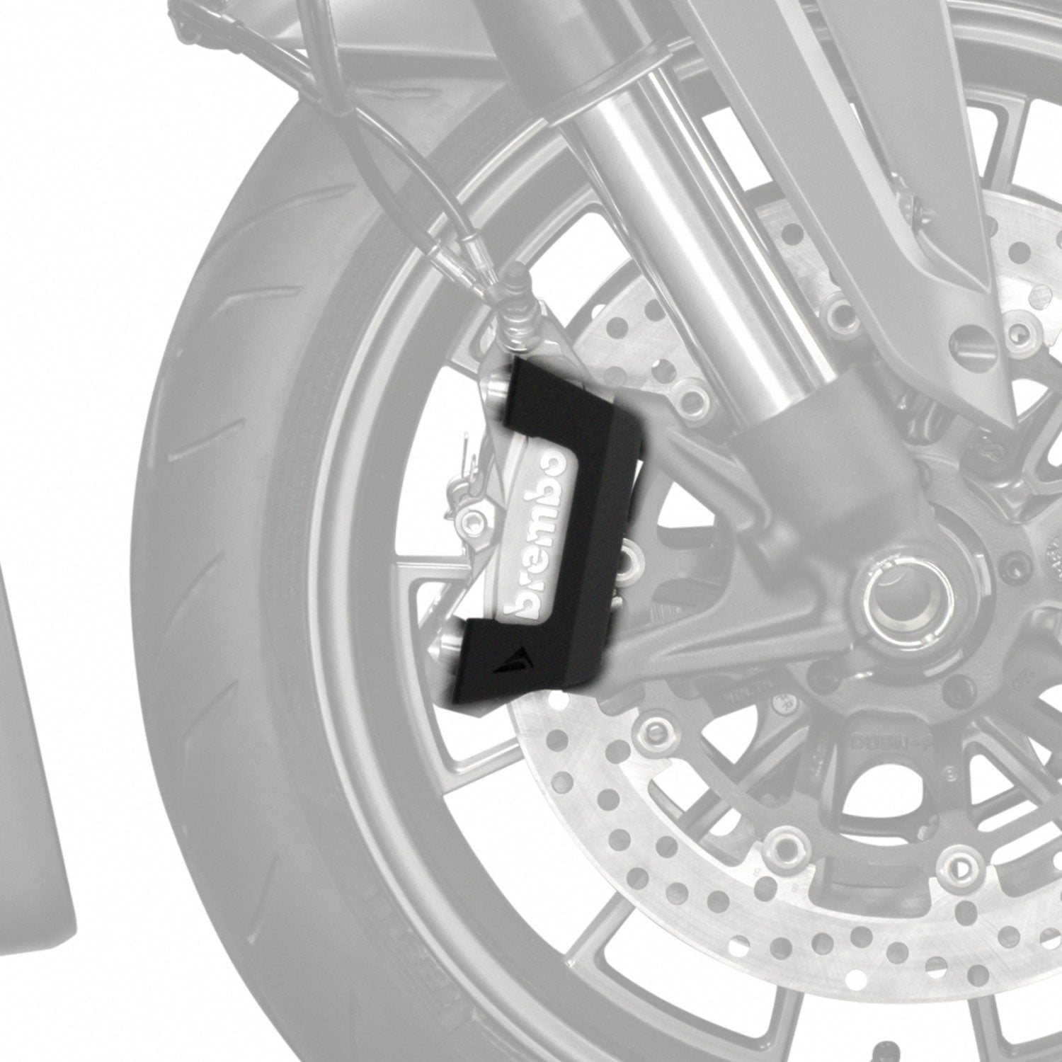 Pyramid Brake Caliper Guards | Matte Black | Ducati Scrambler 1100 Dark Pro 2021>Current-36875M-Crash Protection-Pyramid Motorcycle Accessories