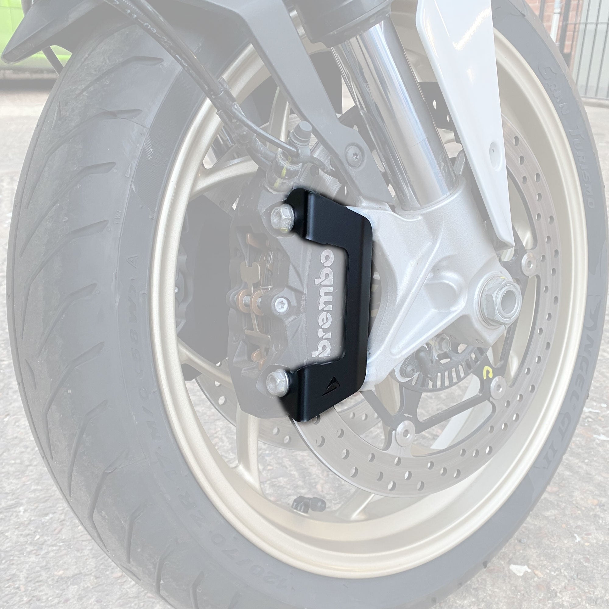 Pyramid Brake Caliper Guards | Matte Black | Ducati Streetfighter V2 2022>Current-36875M-Crash Protection-Pyramid Motorcycle Accessories
