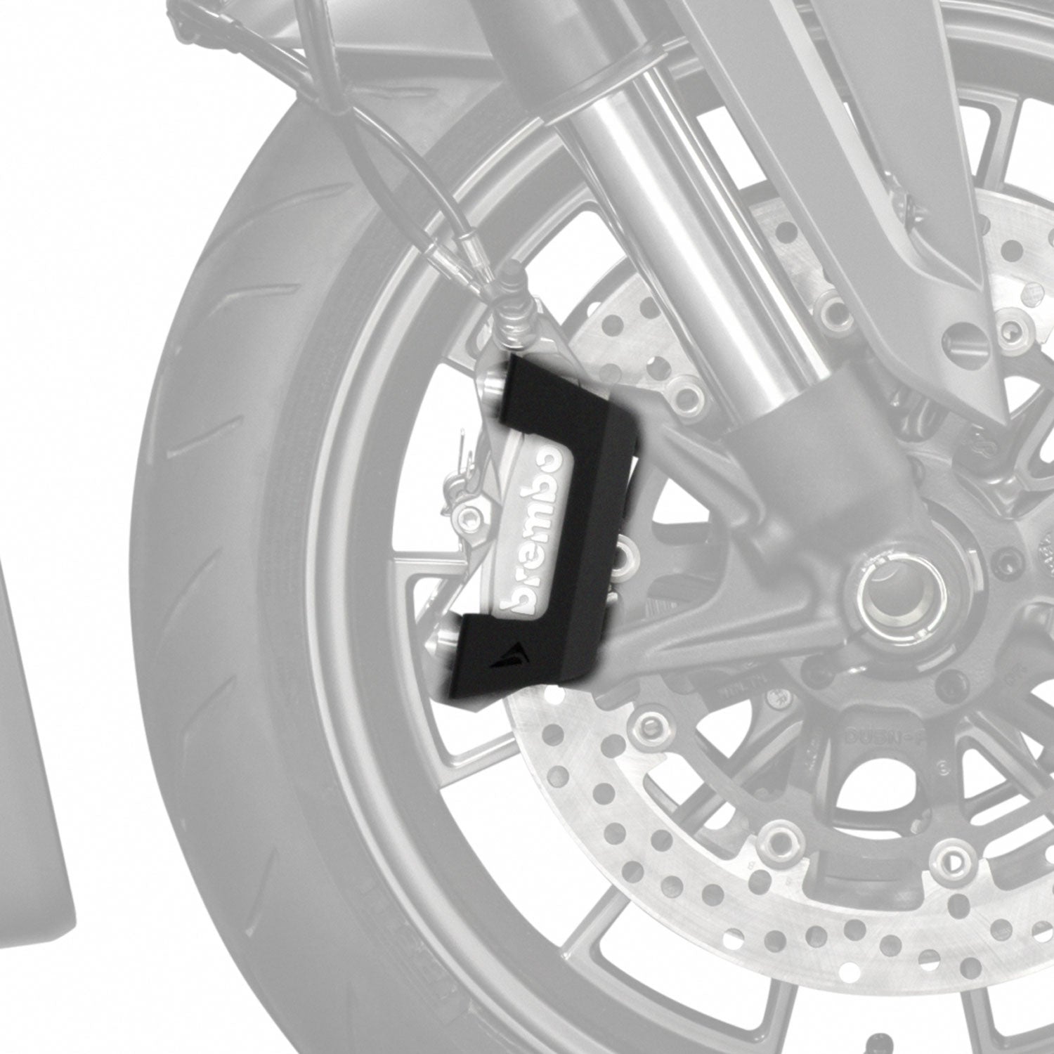 Pyramid Brake Caliper Guards | Matte Black | Indian Sport Chief 2023>Current-36875M-Crash Protection-Pyramid Motorcycle Accessories