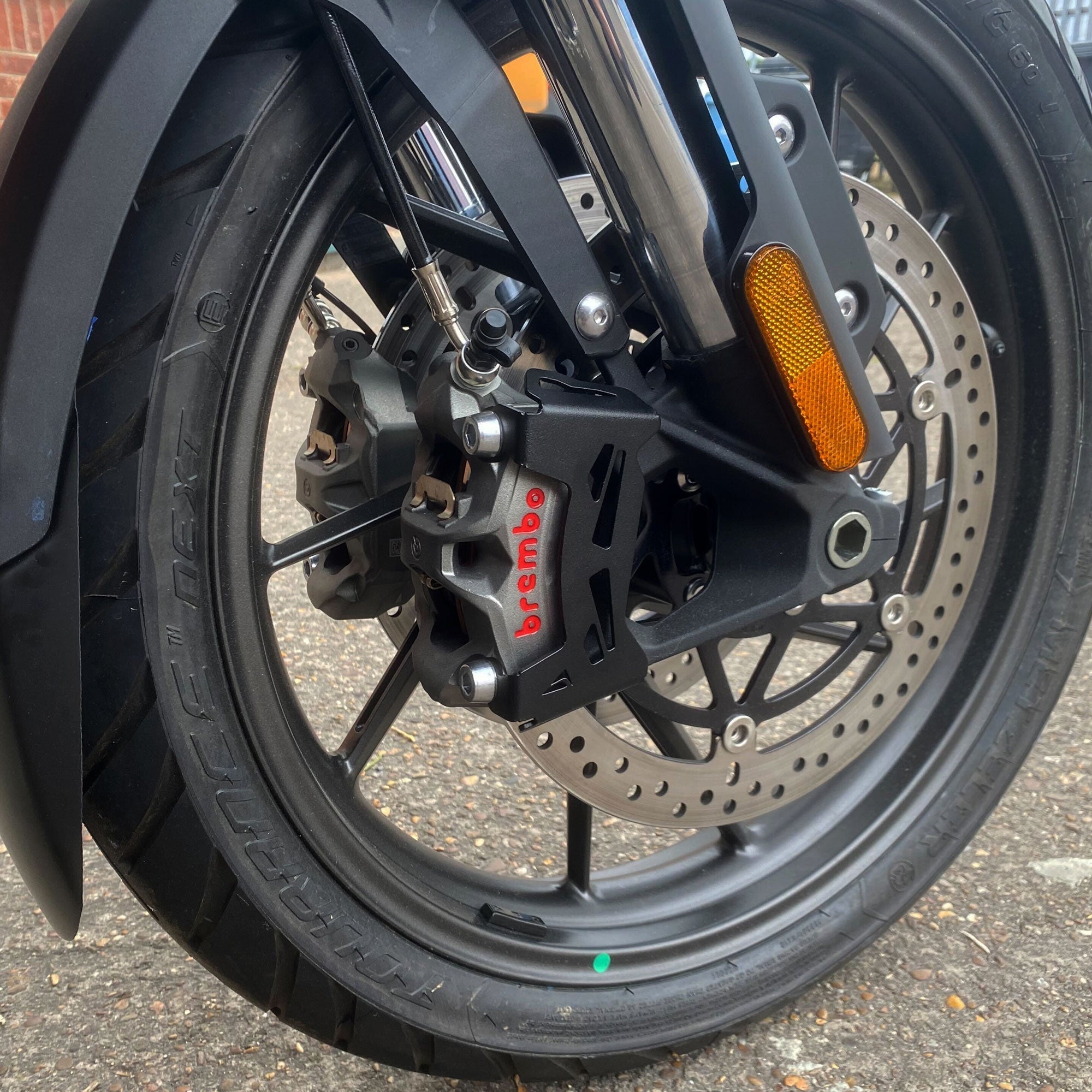 Pyramid Brake Caliper Guards | Matte Black | Triumph Tiger 900 GT Pro 2020>Current-Crash Protection-Pyramid Motorcycle Accessories