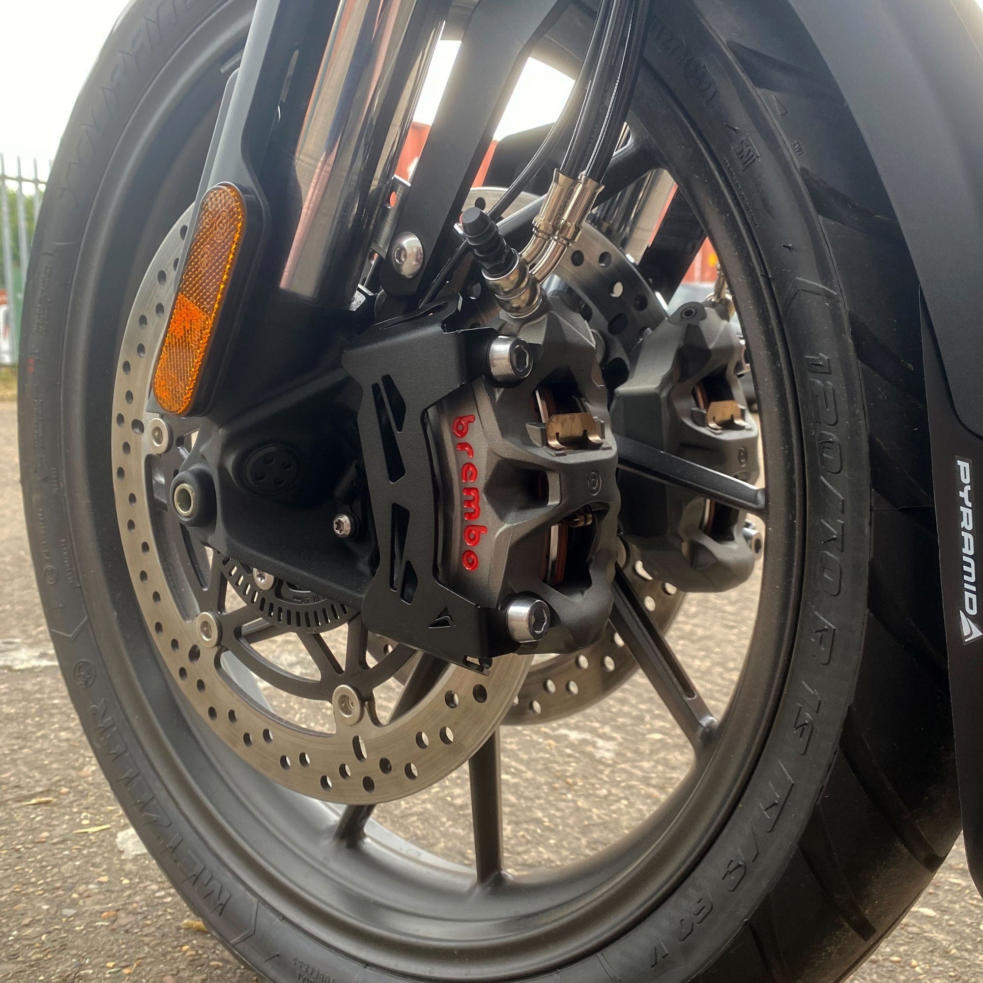 Pyramid Brake Caliper Guards | Matte Black | Triumph Tiger 900 GT Pro 2020>Current-Crash Protection-Pyramid Motorcycle Accessories