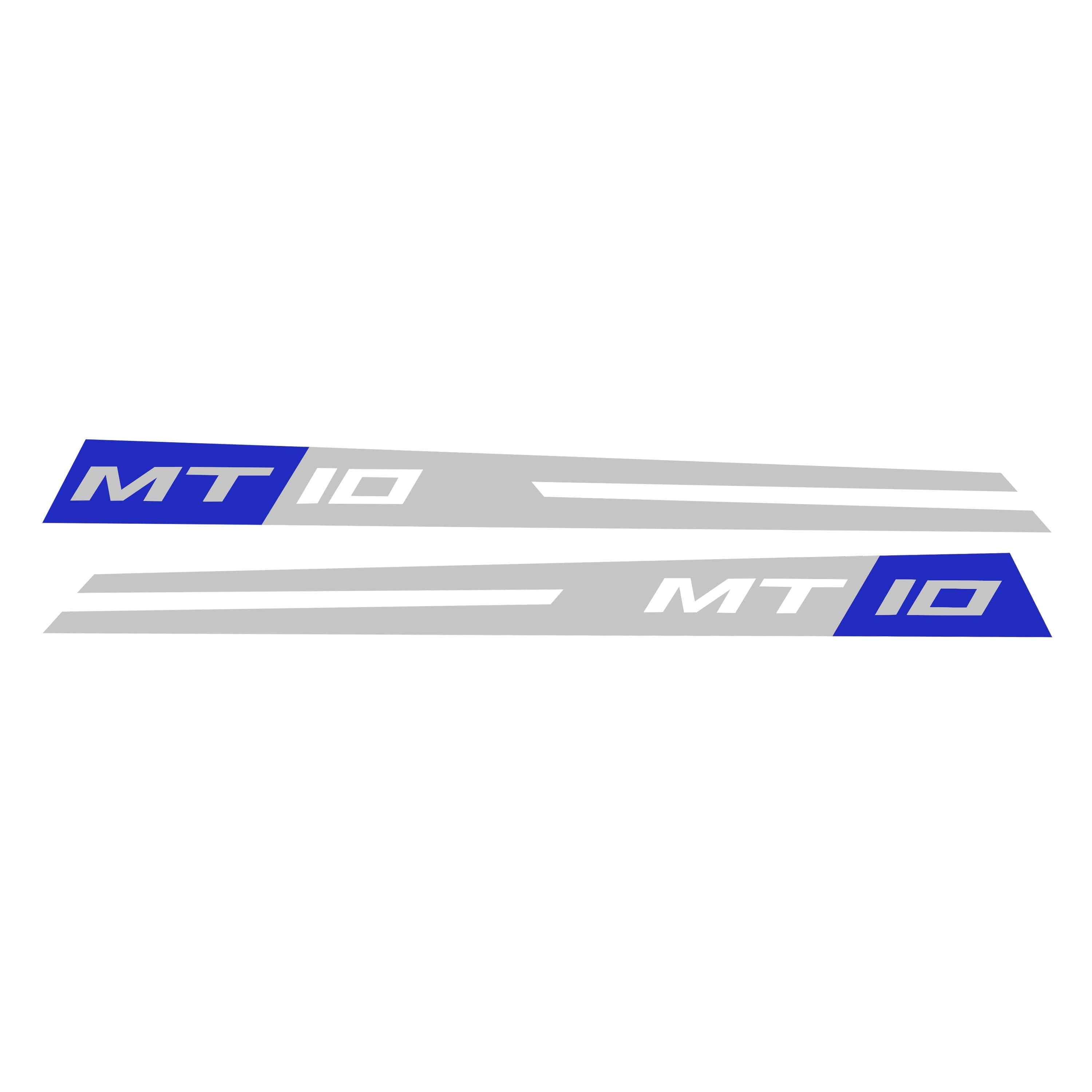 Pyramid Decal | Blue & Silver | Yamaha MT-10 2016>Current-BRA0012B-Decals-Pyramid Motorcycle Accessories