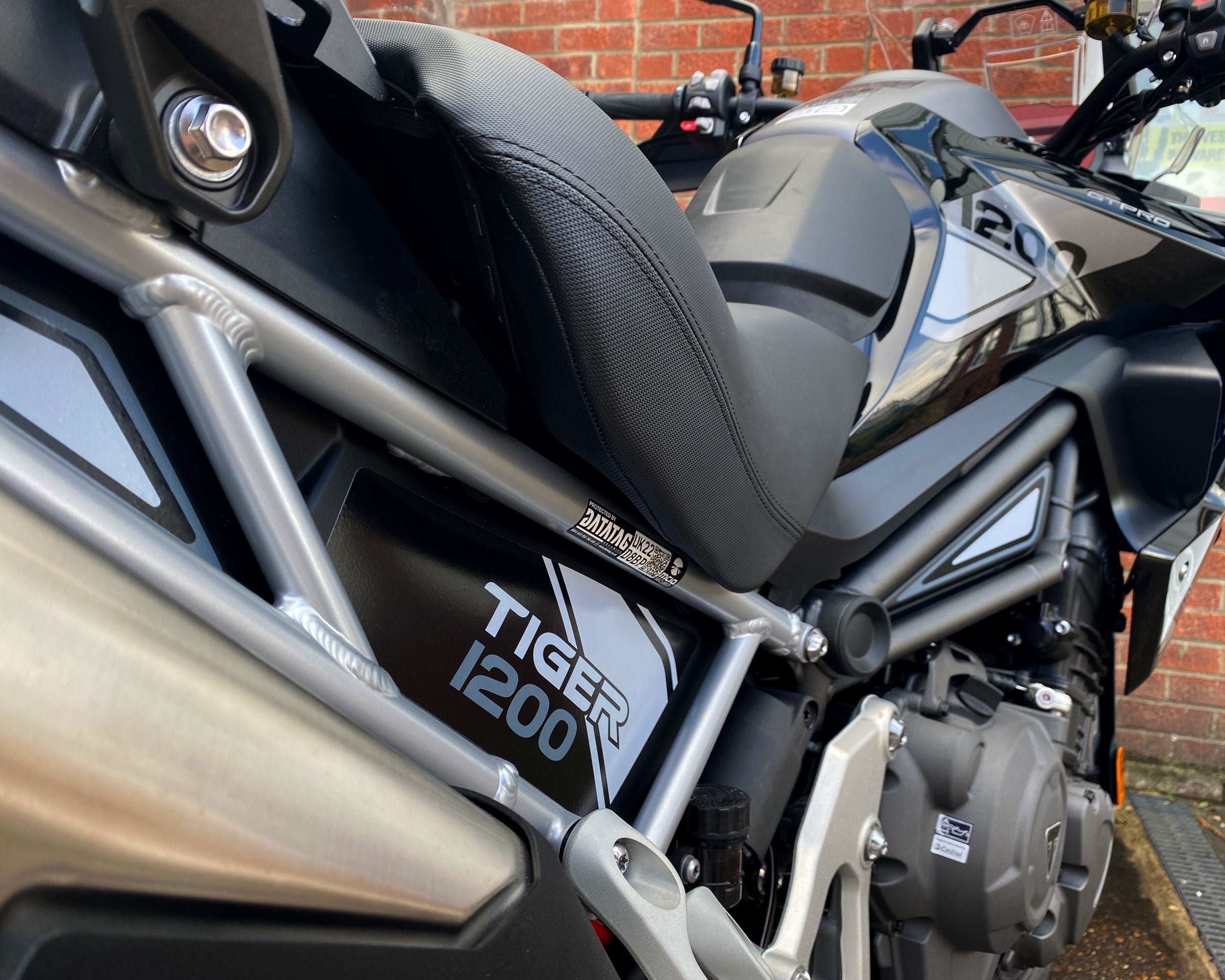 Pyramid Decals (Set of 6) | Black & Grey | Triumph Tiger 1200 Rally Pro 2022>Current-BRA08695B-Decals-Pyramid Motorcycle Accessories