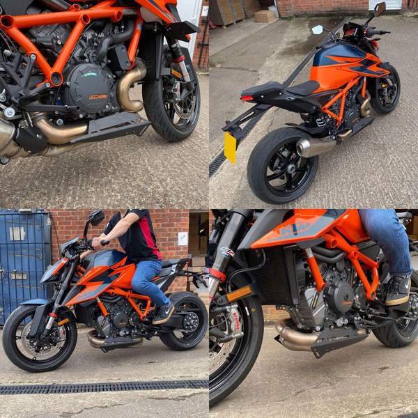 Pyramid Exhaust Cheeks | Matte Black | KTM 1290 Super Duke RR 2021>Current-Belly Pans-Pyramid Motorcycle Accessories