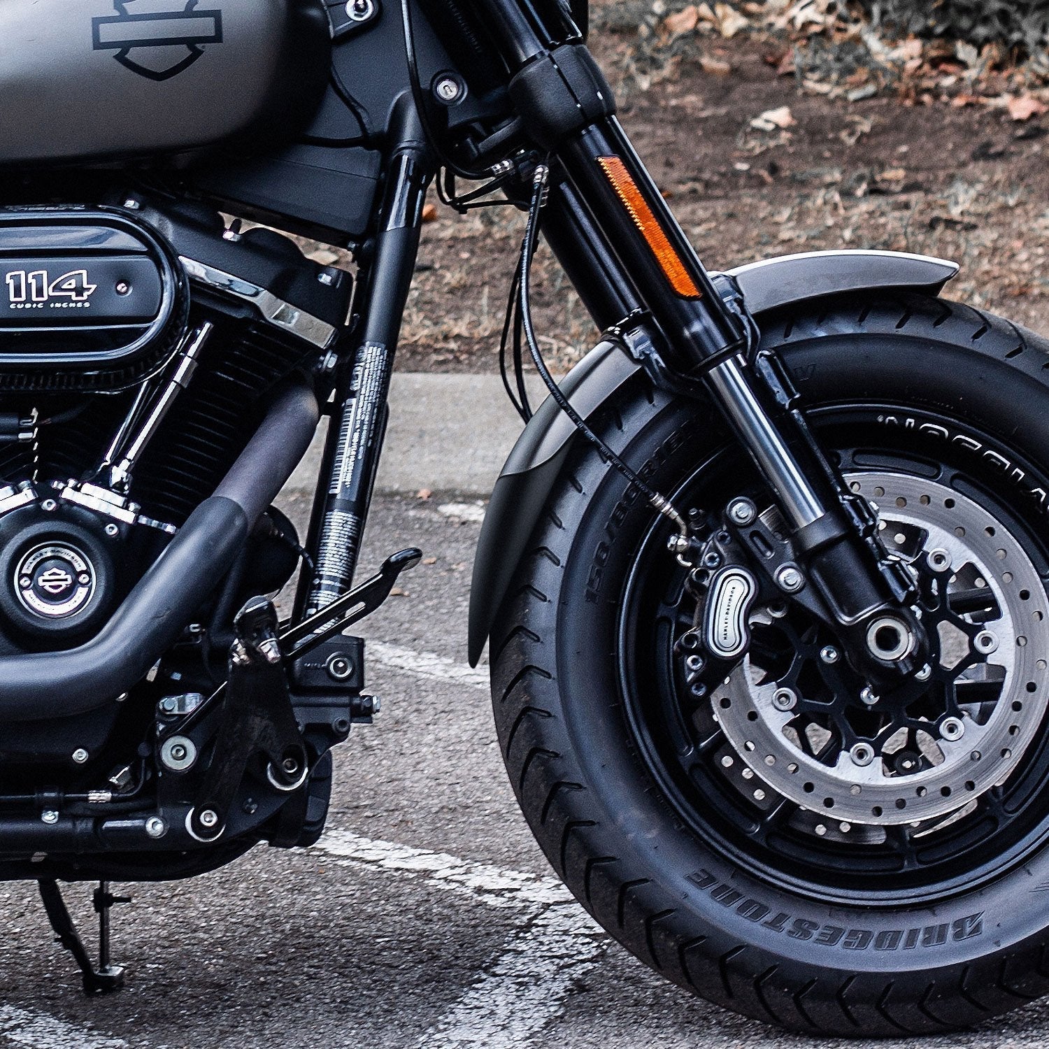 Pyramid Extenda Fenda | Matte Black | Harley Davidson Fat Bob (107) 2018>Current -   Pyramid Motorcycle Accessories