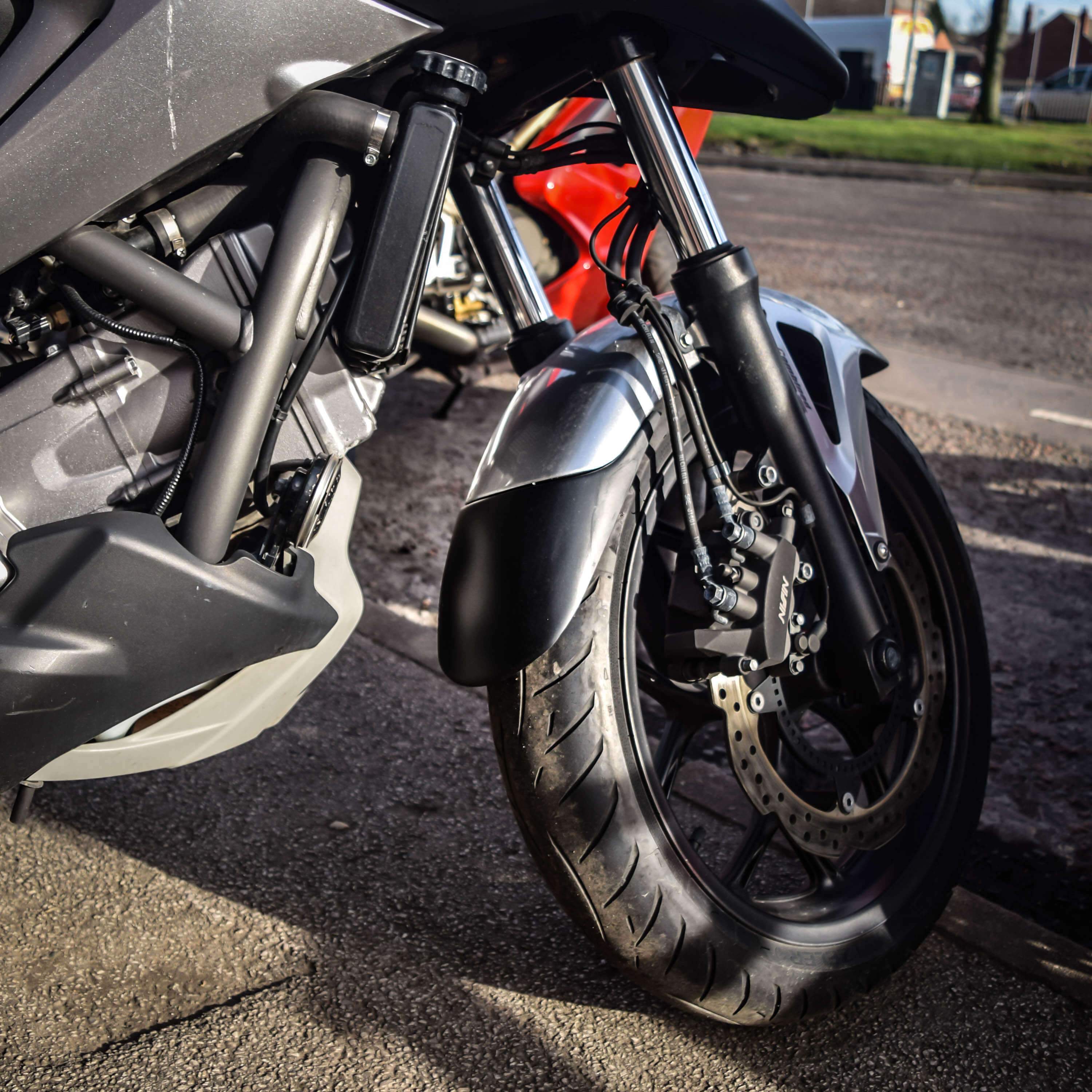Pyramid Extenda Fenda | Matte Black | Honda NC 700 X 2012>2014-Extenda Fendas-Pyramid Motorcycle Accessories