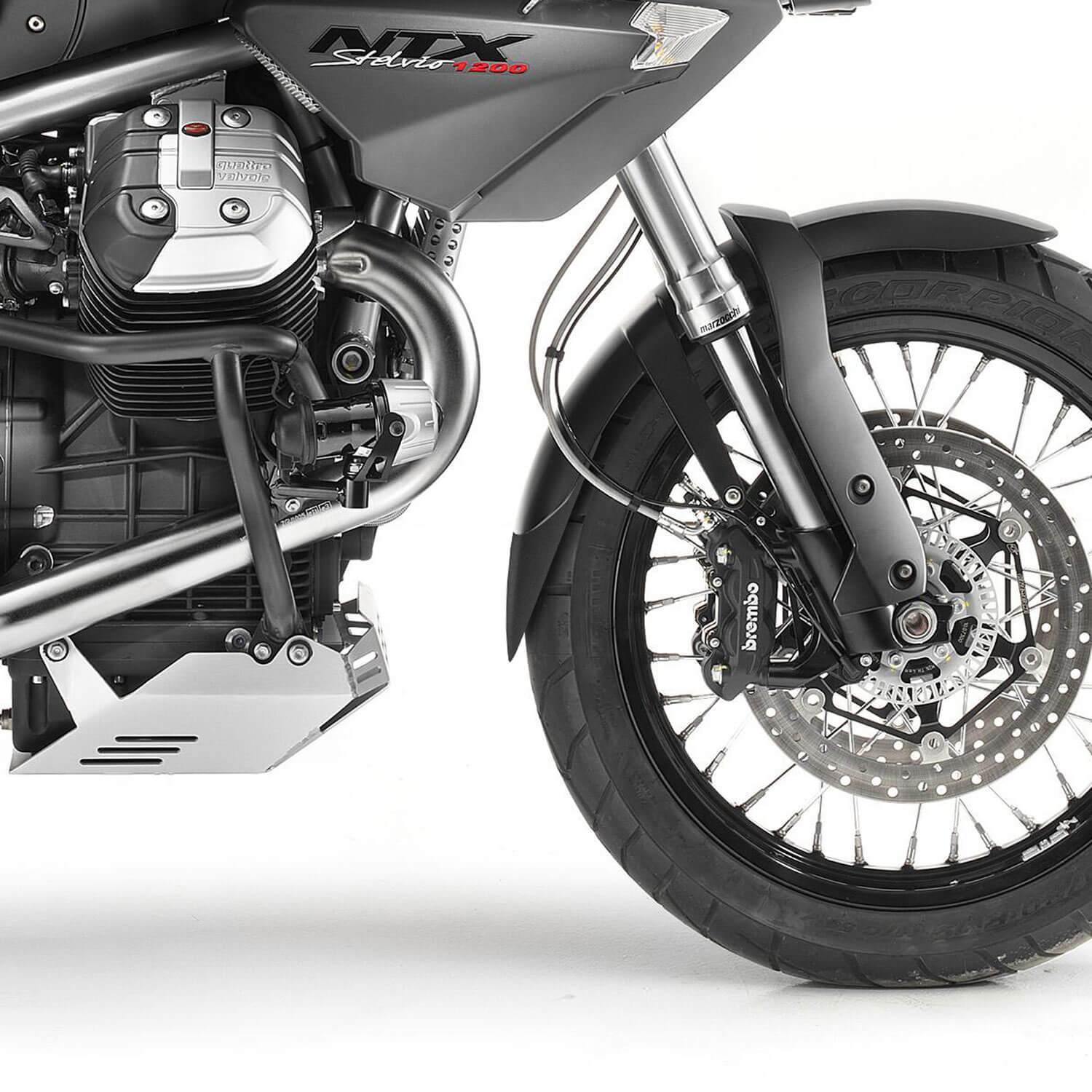 Pyramid Extenda Fenda | Matte Black | Moto Guzzi Stelvio 1200 8V 2008>2016-Extenda Fendas-Pyramid Motorcycle Accessories