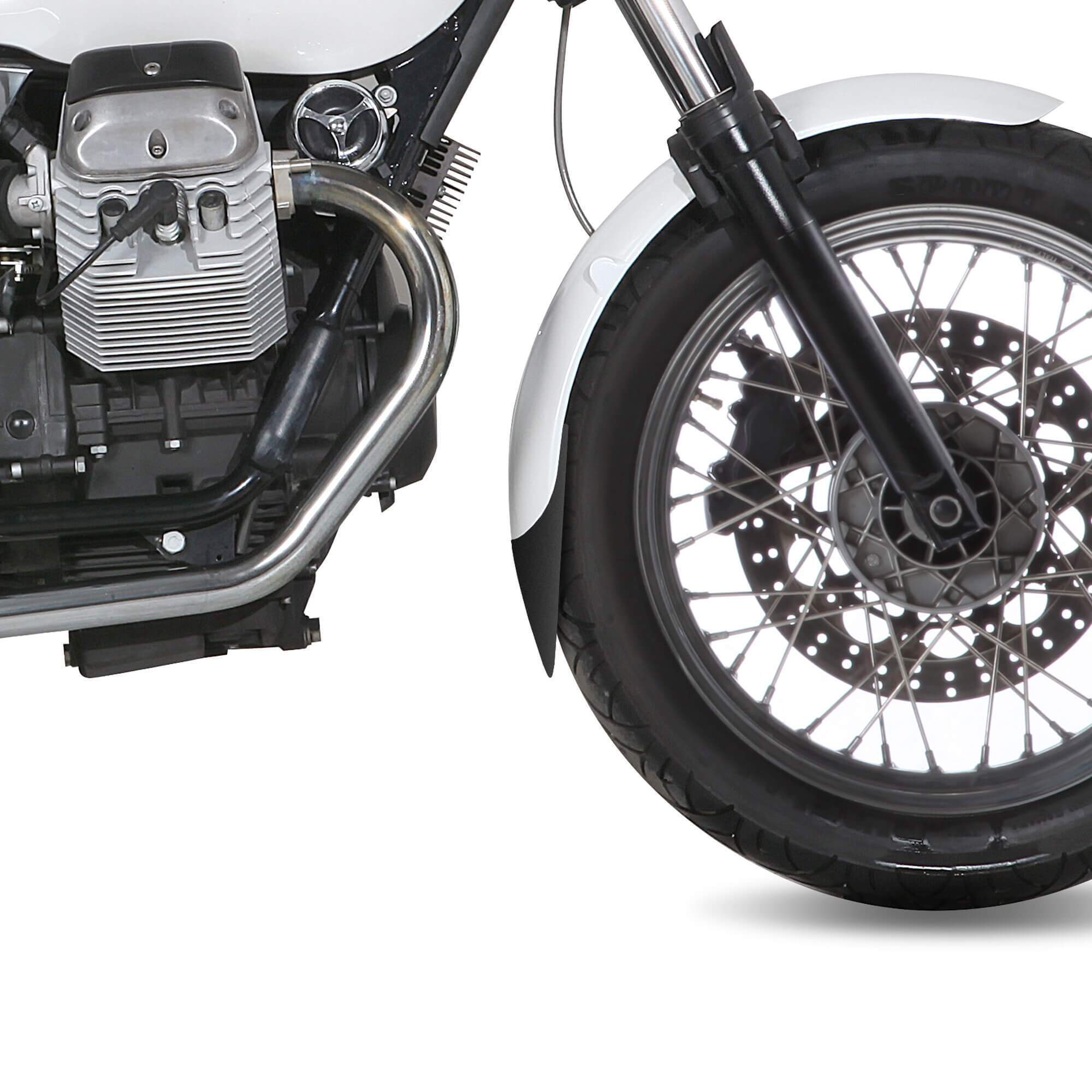 Pyramid Extenda Fenda | Matte Black | Moto Guzzi V7 Classic 2008>2013-Extenda Fendas-Pyramid Motorcycle Accessories