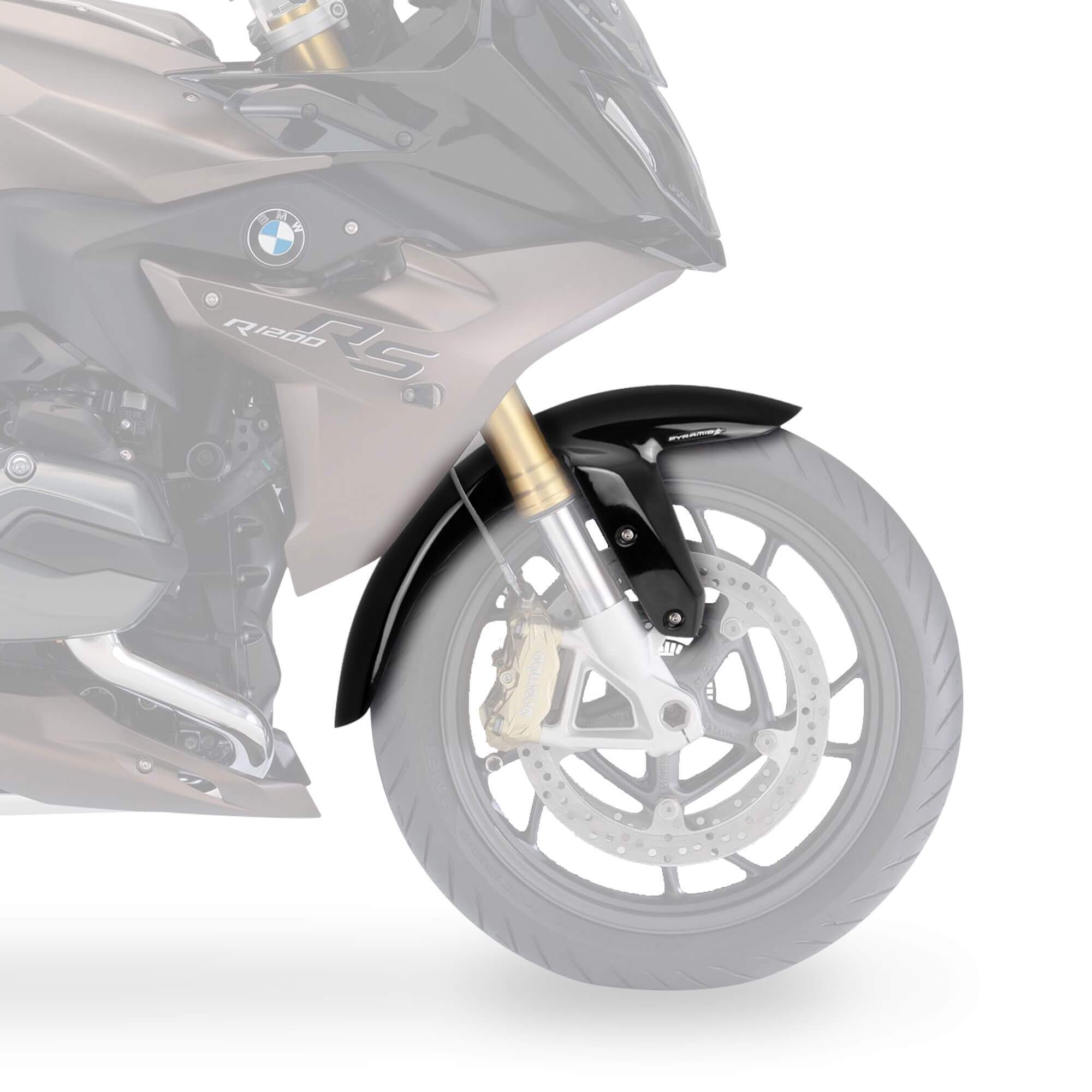 Pyramid Extended Front Guard | Gloss Black | BMW R1200 R 2016>Current-294001B-Front Guards-Pyramid Motorcycle Accessories