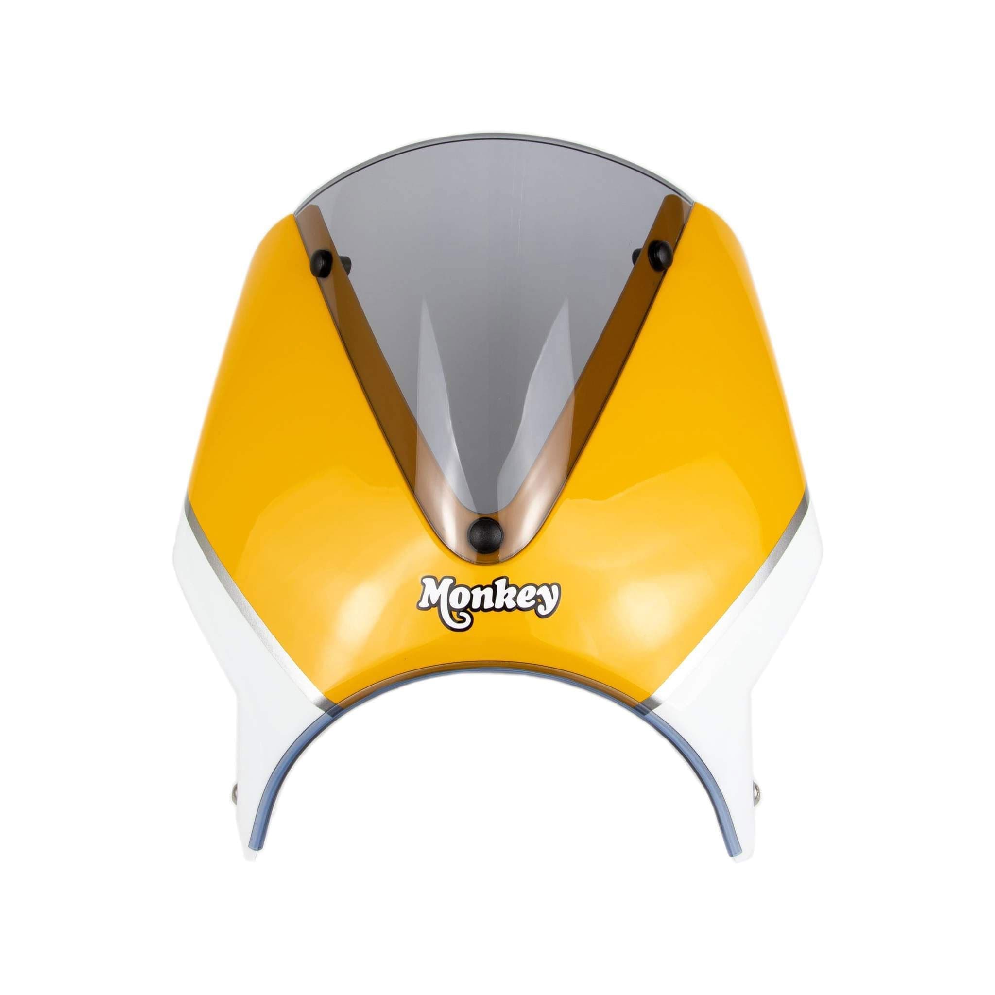 Pyramid Fly Screen | Banana Yellow/Ross White | Honda Monkey 125 2018>2020 -   Pyramid Motorcycle Accessories