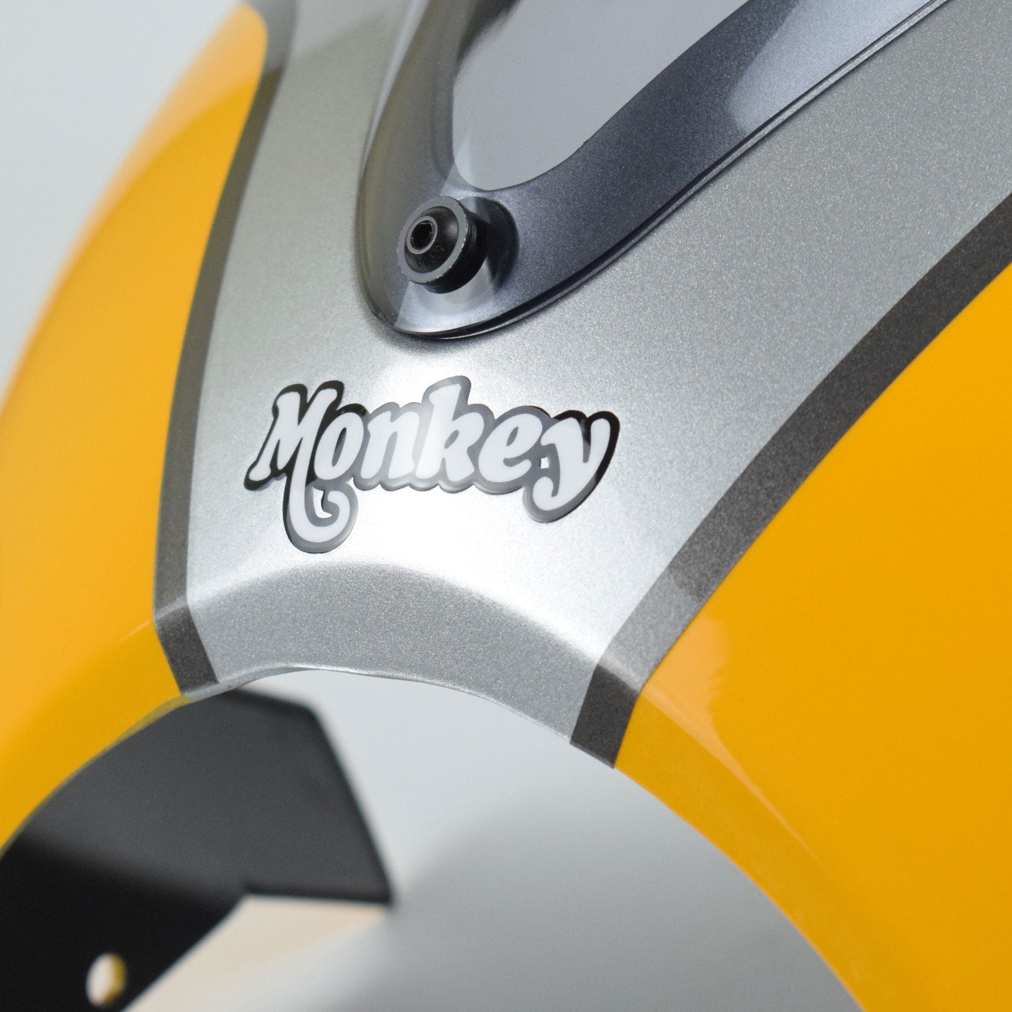 Pyramid Fly Screen | Banana Yellow/Silver | Honda Monkey 125 2021>Current -   Pyramid Motorcycle Accessories