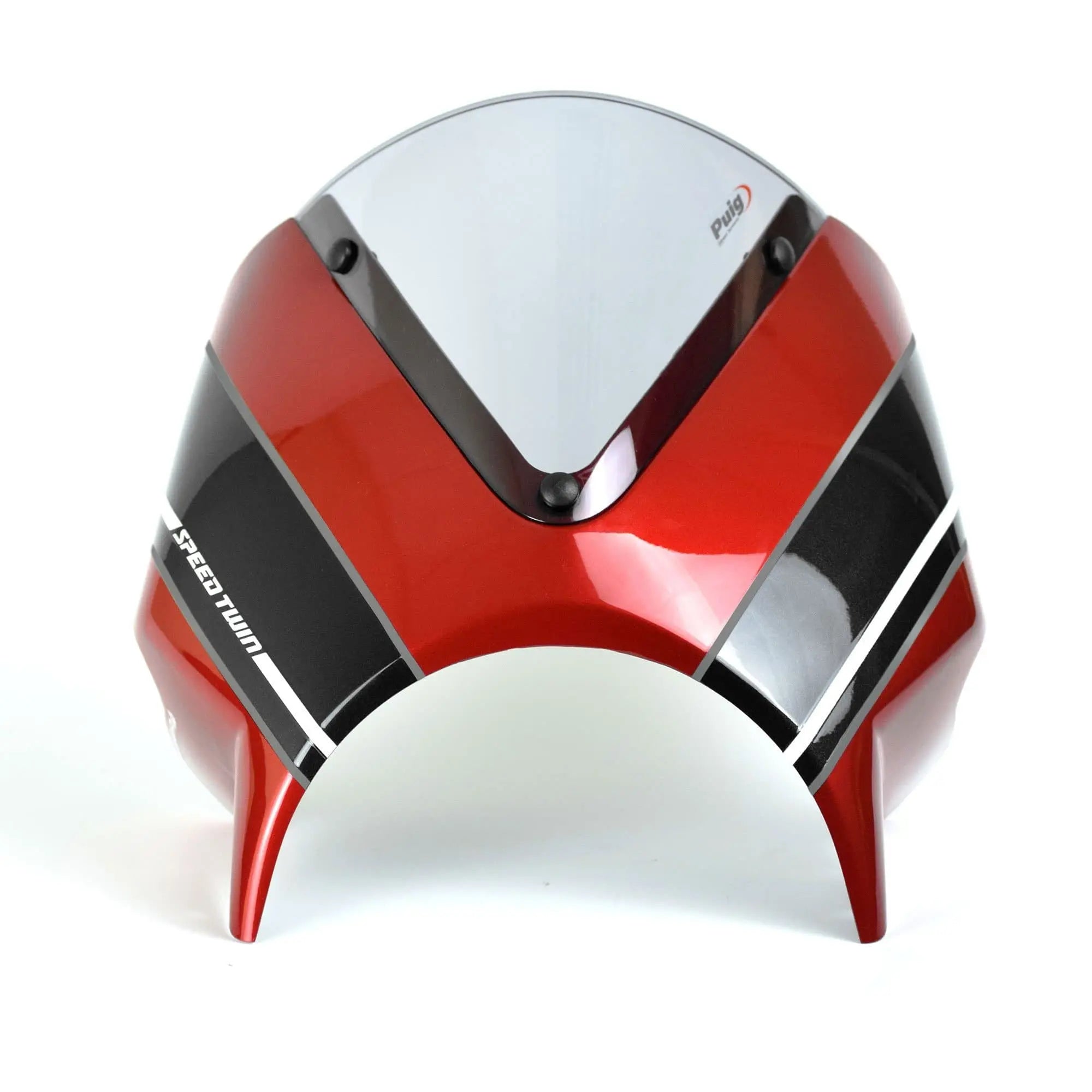 Pyramid Fly Screen | Korosi Red & Storm Grey | Triumph Speed Twin 1200 2019>2024 -  Shop name