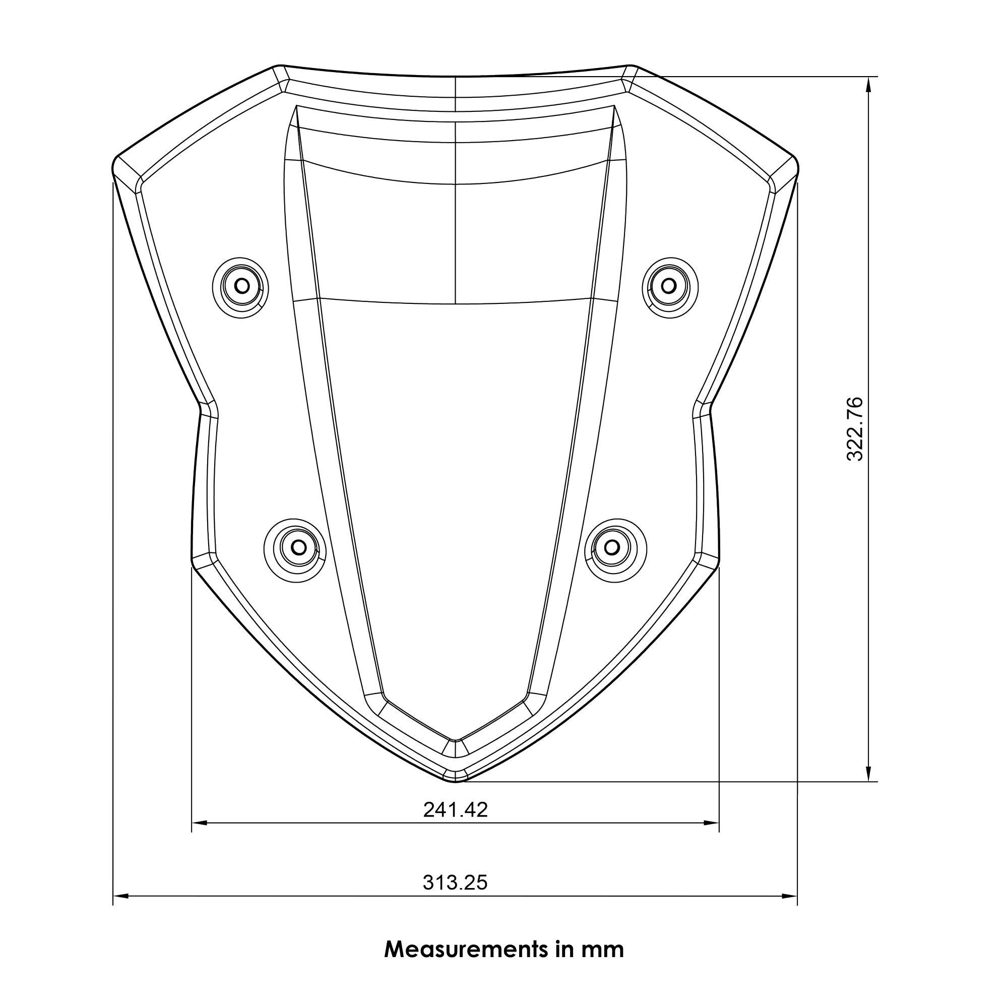 Pyramid Fly Screen | Matte Black | Yamaha Tracer 900 2018>2020 -  Shop name