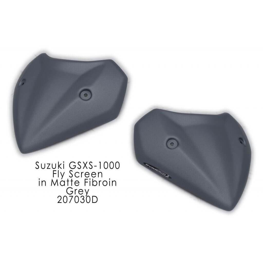 Pyramid Fly Screen | Matte Grey (Matte Fibroin Grey) | Suzuki GSX-S 1000 2015>Current-207030D-Screens-Pyramid Plastics