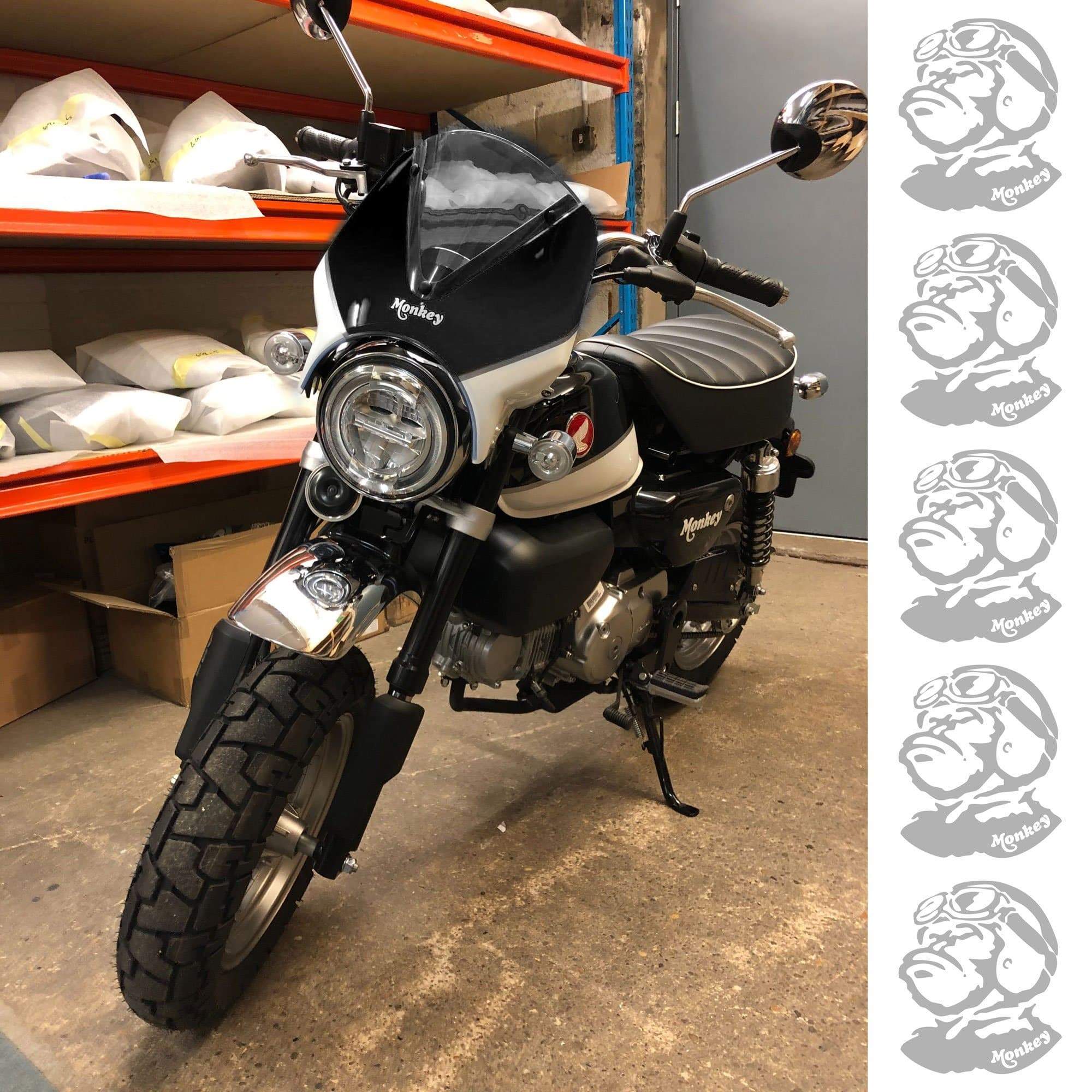 Pyramid Fly Screen | Pearl Nebula Red/Ross White | Honda Monkey 125 2018>2020 -   Pyramid Motorcycle Accessories