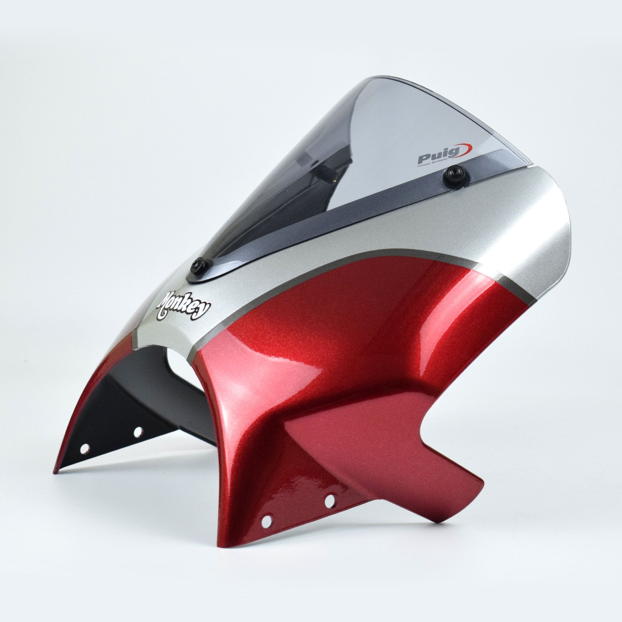 Pyramid Fly Screen | Pearl Nebula Red/Silver | Honda Monkey 125 2021>Current-21250E-Screens-Pyramid Motorcycle Accessories