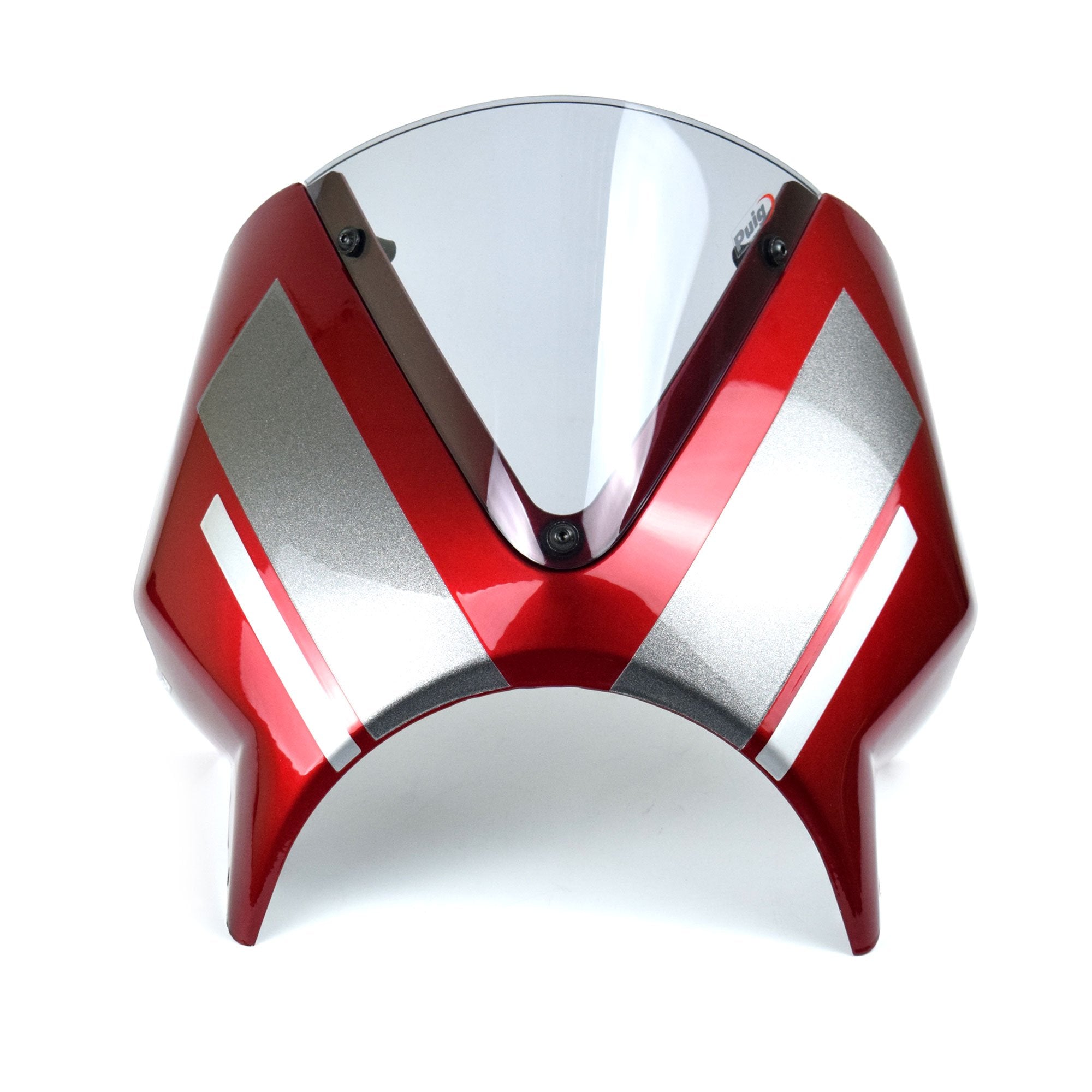 Pyramid Fly Screen | Red Hopper Scheme | Triumph Speed Twin 1200 2019>2024-Screens-Pyramid Motorcycle Accessories