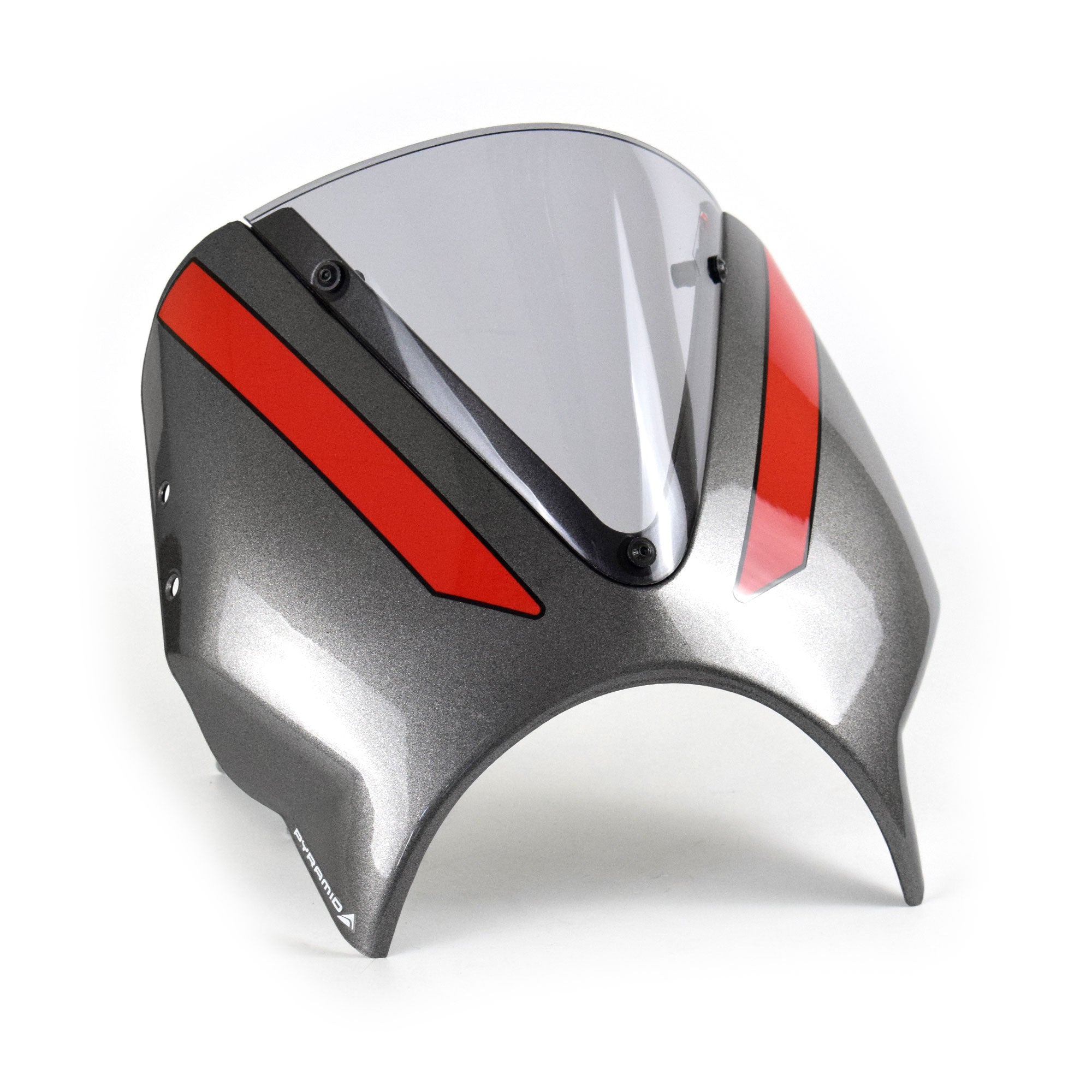 Pyramid Fly Screen | Silver Ice/Diablo Red | Triumph Trident 660 2021>Current -   Pyramid Motorcycle Accessories