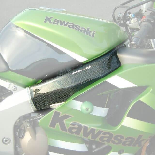 Pyramid Frame Covers | Carbon | Kawasaki ZX6-R 2000>2002-02310A-Frame Covers-Pyramid Motorcycle Accessories