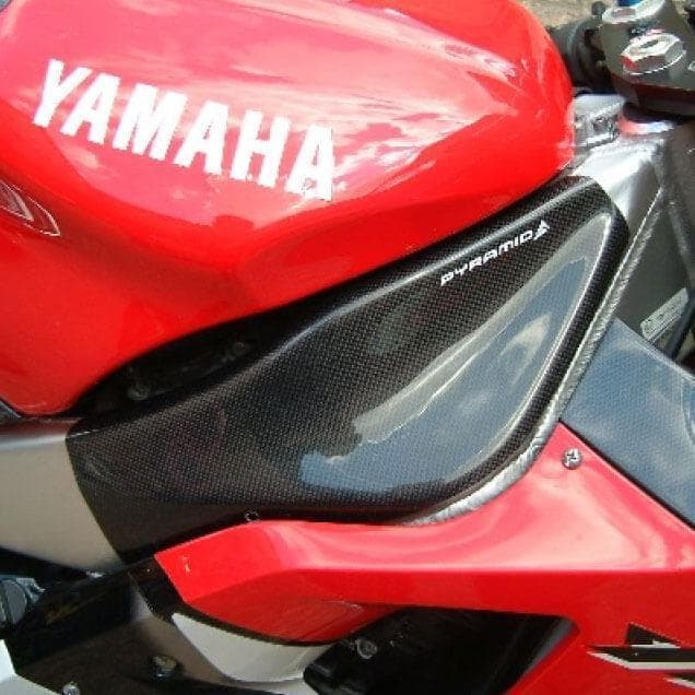 Pyramid Frame Covers | Carbon | Yamaha YZF-R1 1998>2001-02200A-Frame Covers-Pyramid Motorcycle Accessories