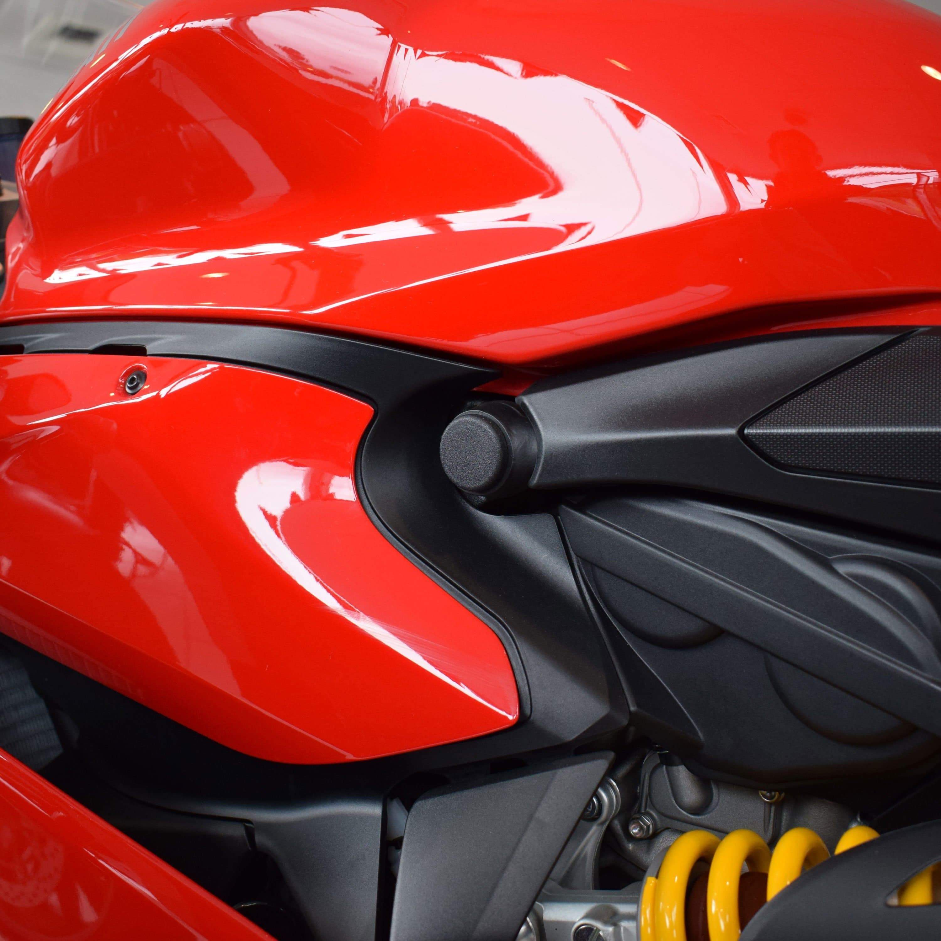 Pyramid Frame End Caps | Matte Black | Ducati 899 Panigale 2013>2015-089501-Frame End Caps-Pyramid Motorcycle Accessories