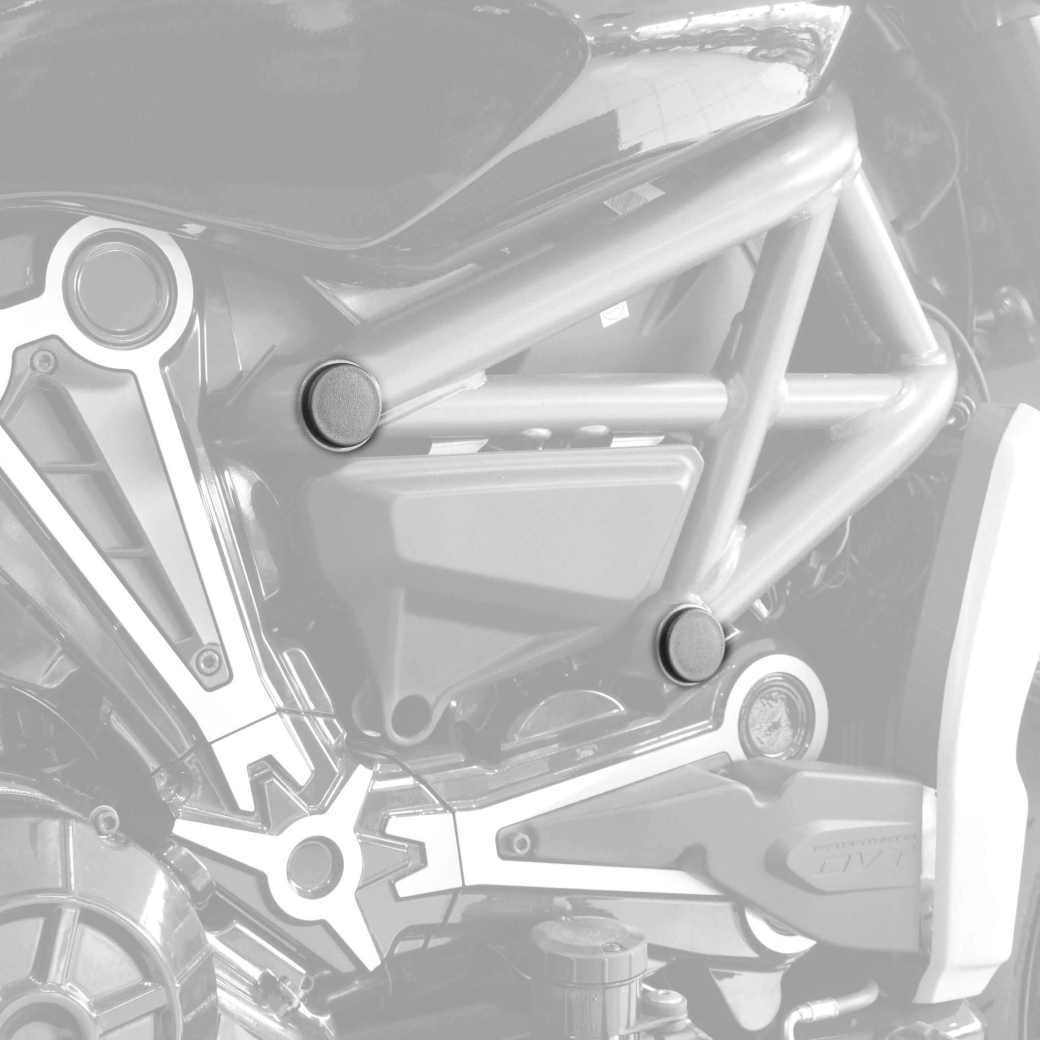 Pyramid Frame End Caps | Matte Black | Ducati Diavel 1260 2019>Current-089505-Frame End Caps-Pyramid Plastics