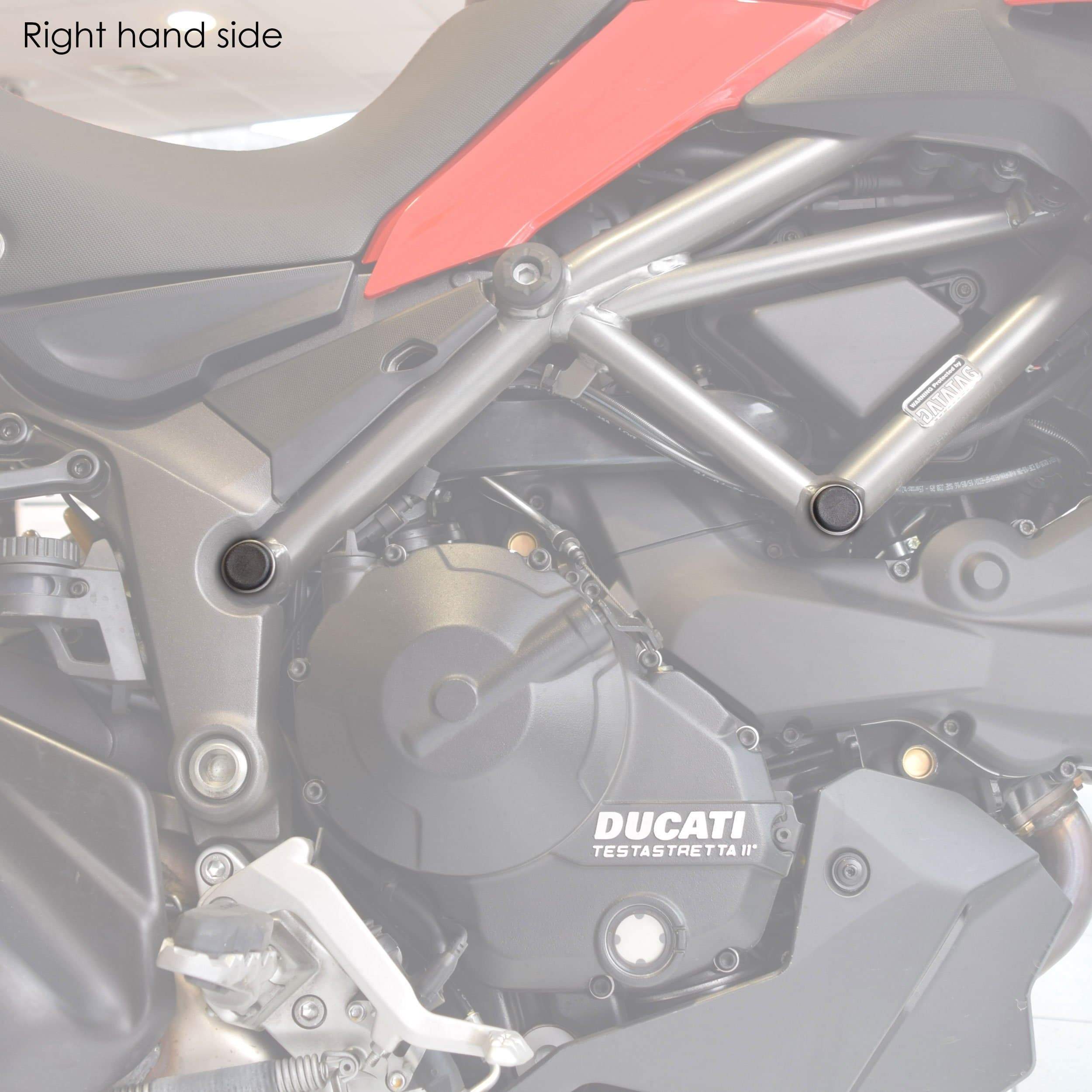 Pyramid Frame End Caps | Matte Black | Ducati Multistrada 1200 Enduro 2015>2020-089500-Frame End Caps-Pyramid Motorcycle Accessories