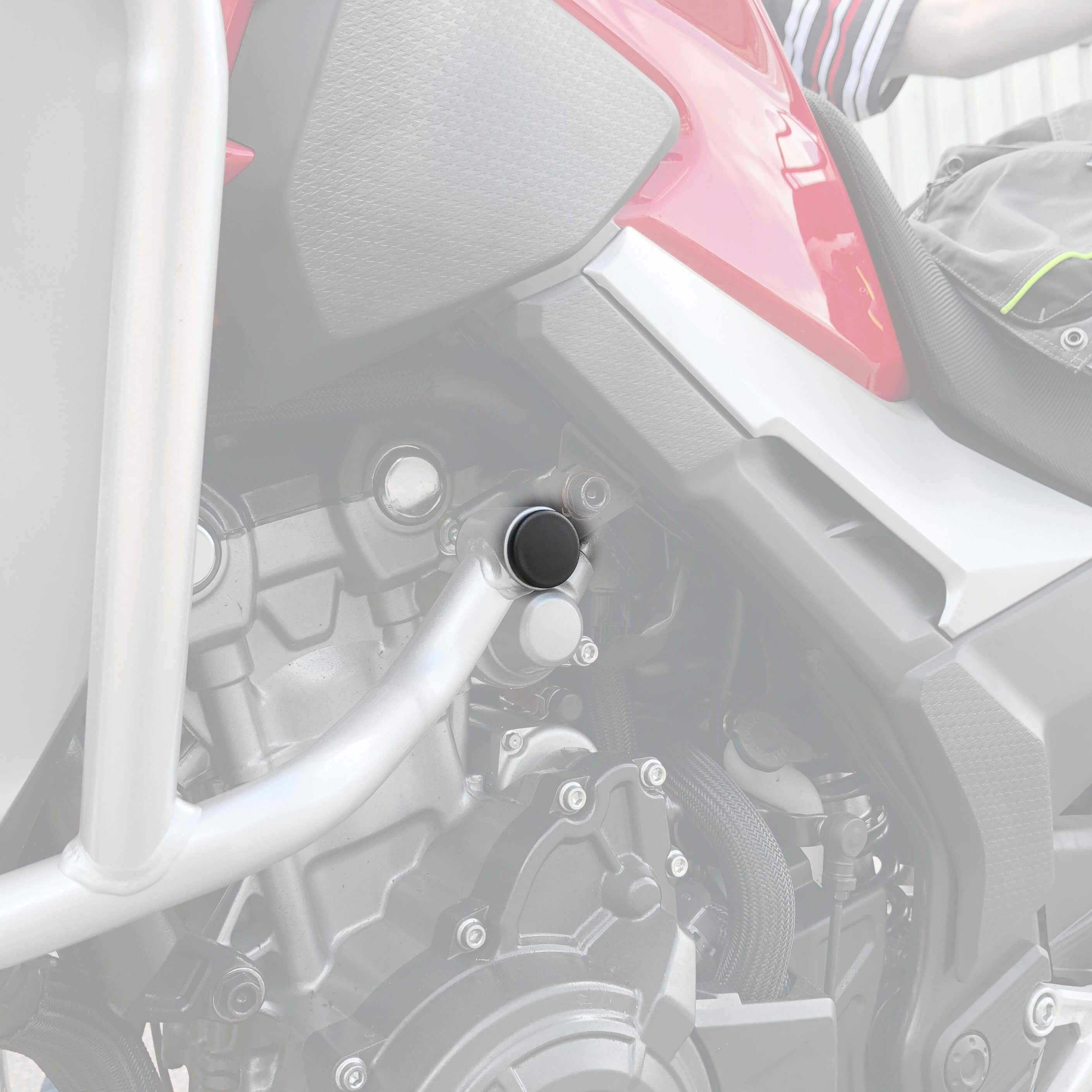 Pyramid Frame End Caps | Matte Black | Honda CB 500 X 2019>2024 -  Shop name