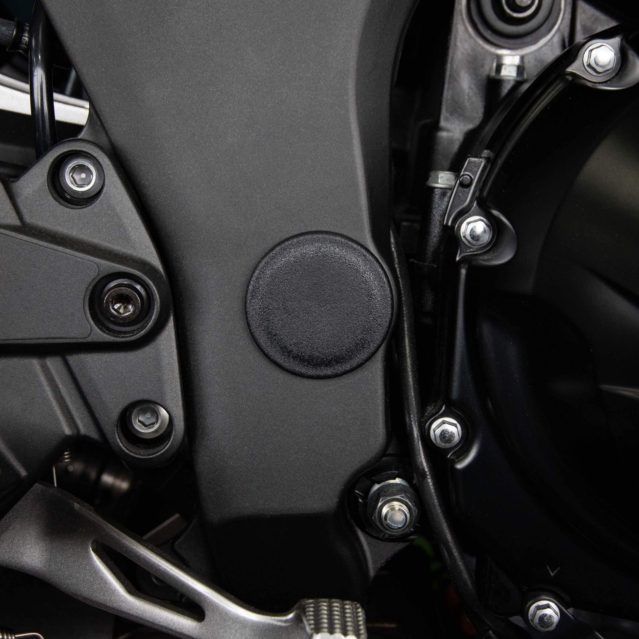 Pyramid Frame End Caps | Matte Black | Kawasaki Z 1000 2010>Current-089304-Frame End Caps-Pyramid Motorcycle Accessories