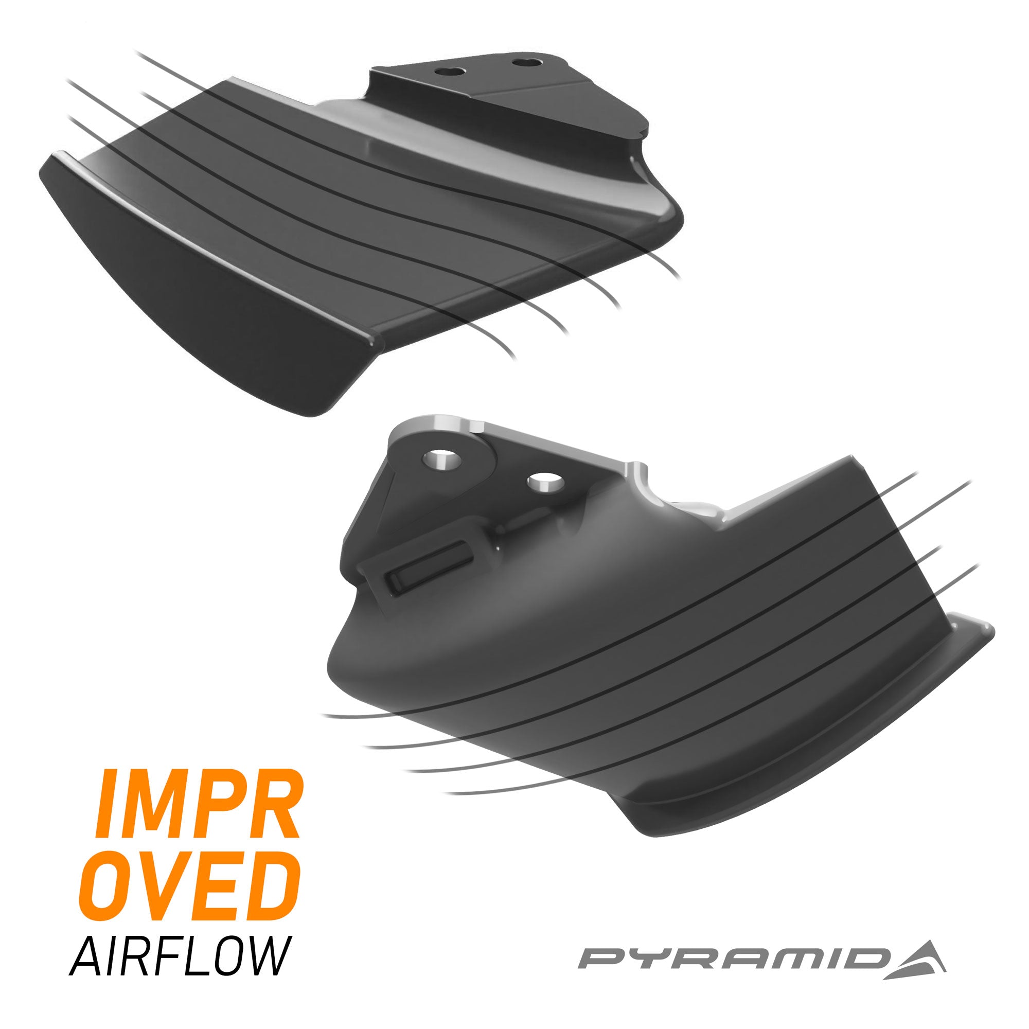 Pyramid GP Wings | Satin Black | KTM 1290 Super Duke R Evo 2022>Current-Side Spoilers-Pyramid Motorcycle Accessories