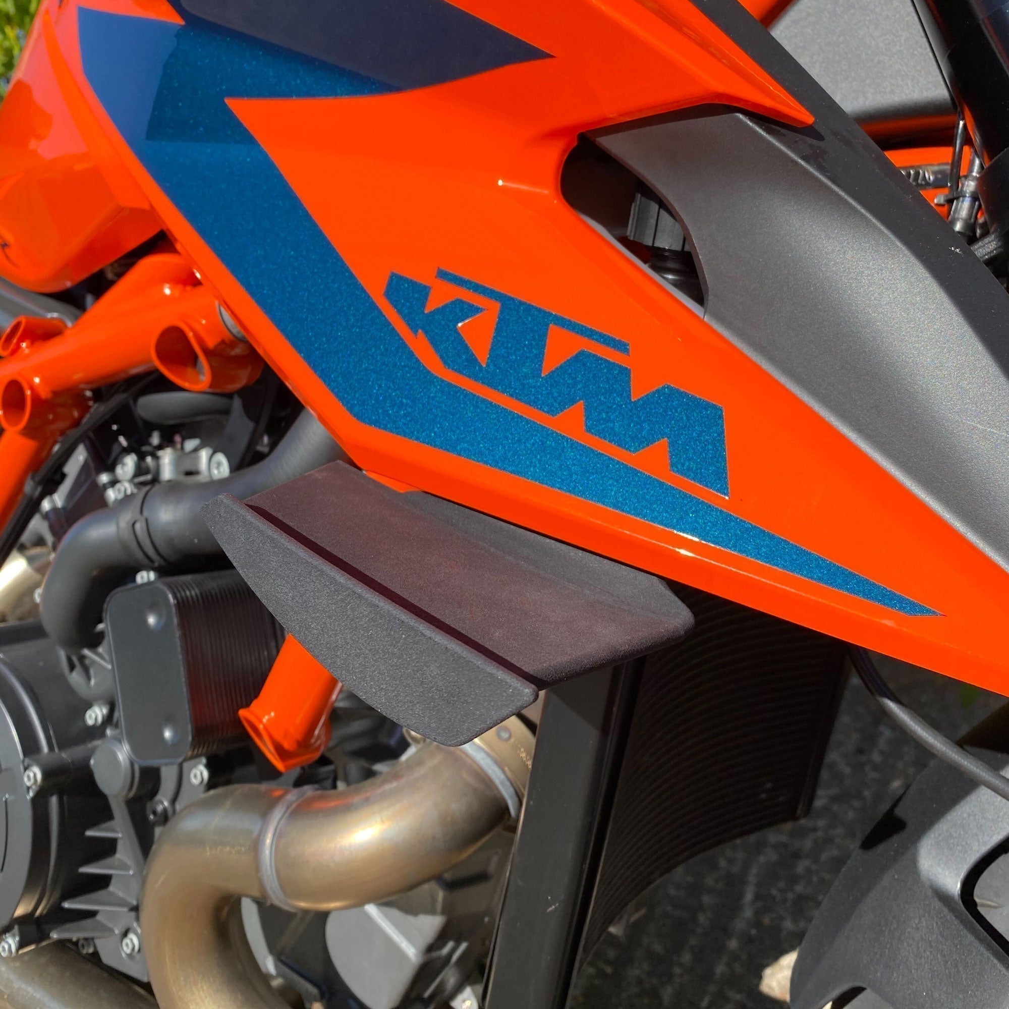 Pyramid GP Wings | Satin Black | KTM 1290 Super Duke R Evo 2022>Current-Side Spoilers-Pyramid Motorcycle Accessories