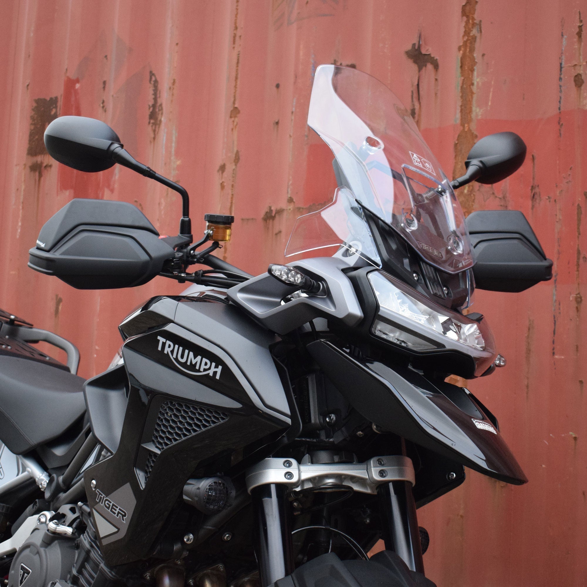 Pyramid Handguard Extensions | Matte Black | Triumph Tiger 1200 GT 2022>Current-30690M-Handguard Extensions-Pyramid Motorcycle Accessories