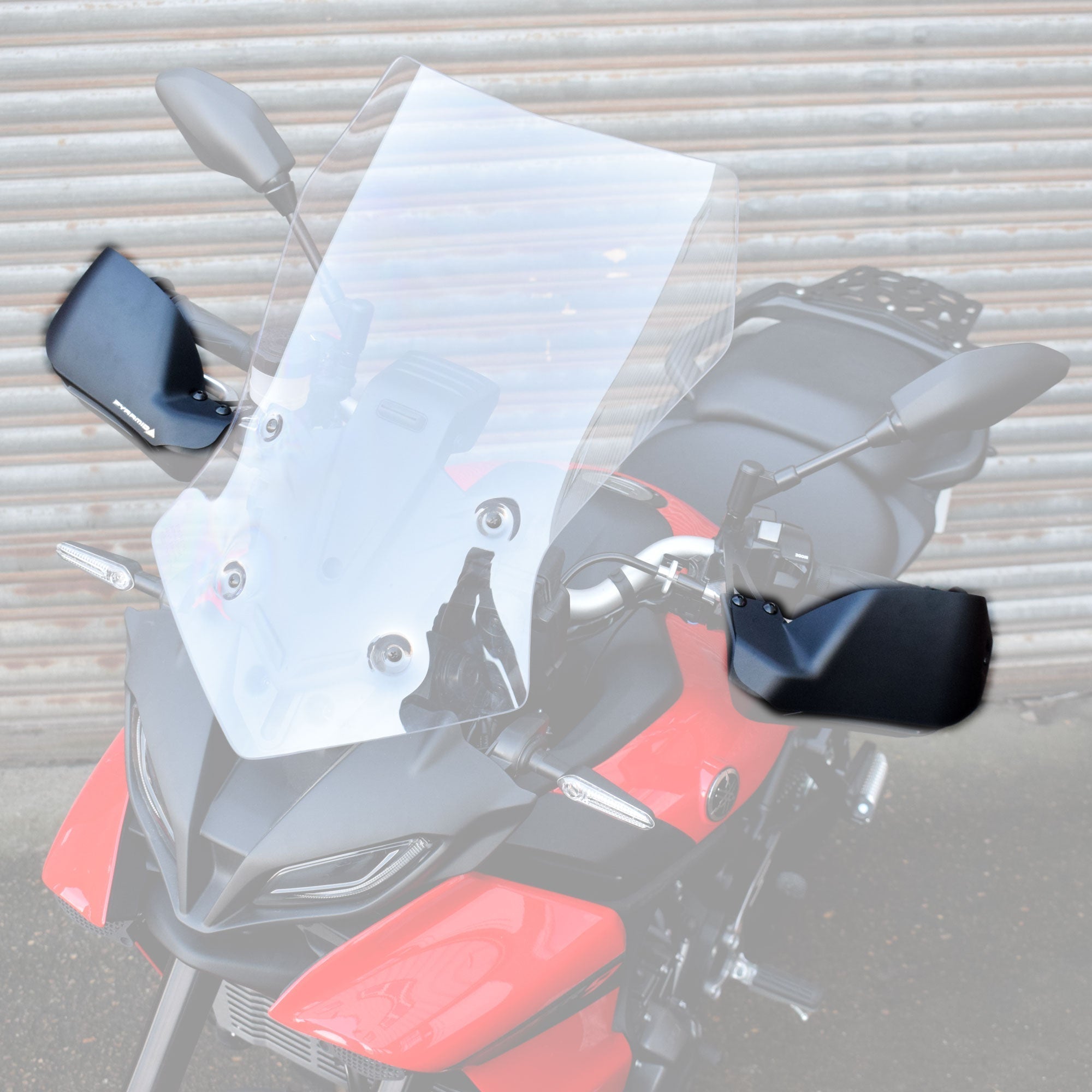 Pyramid Handguard Extensions | Matte Black | Yamaha Tracer 9 2021>Current-30202M-Handguard Extensions-Pyramid Motorcycle Accessories