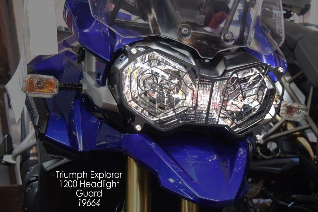Pyramid Headlight Cover | Matte Black | Triumph Explorer 1200 XR/XRX/XRT/Low 2011>2017-19664-Headlight Protection-Pyramid Plastics
