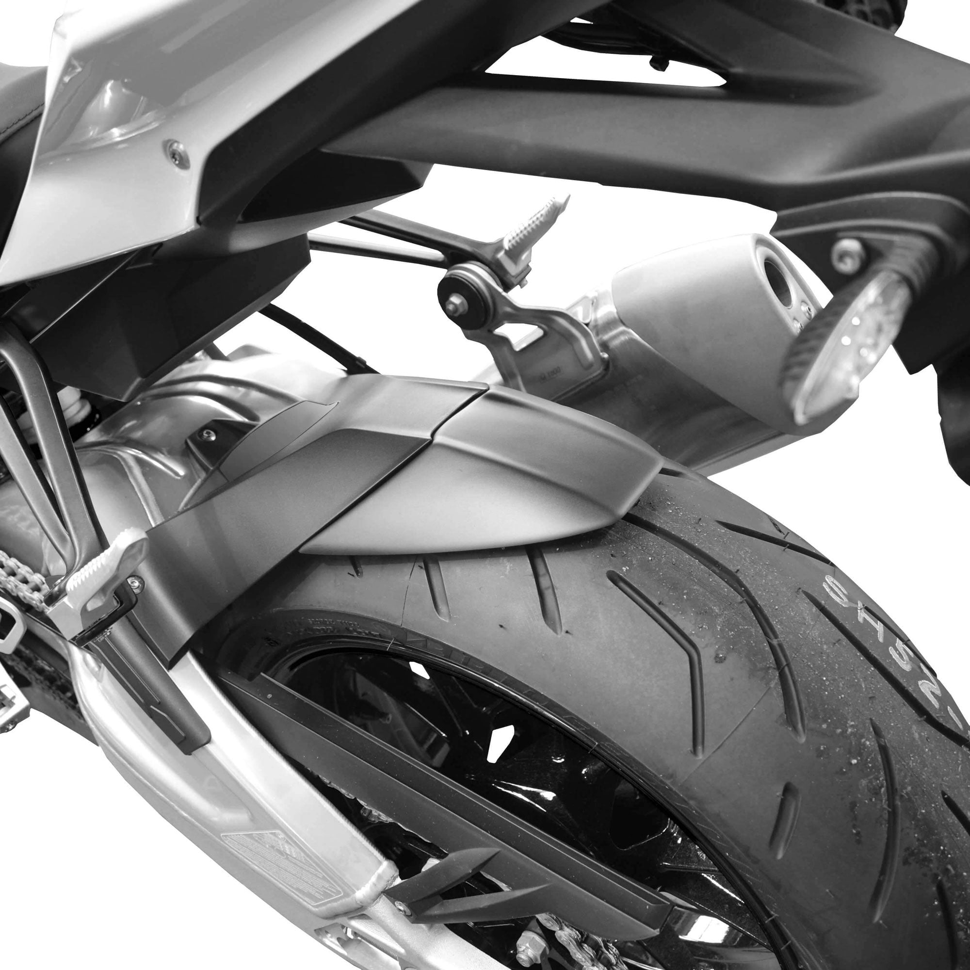 Pyramid Hugger Extension | Matte Black | BMW S1000 R 2009>2020-074260-Hugger Extensions-Pyramid Motorcycle Accessories