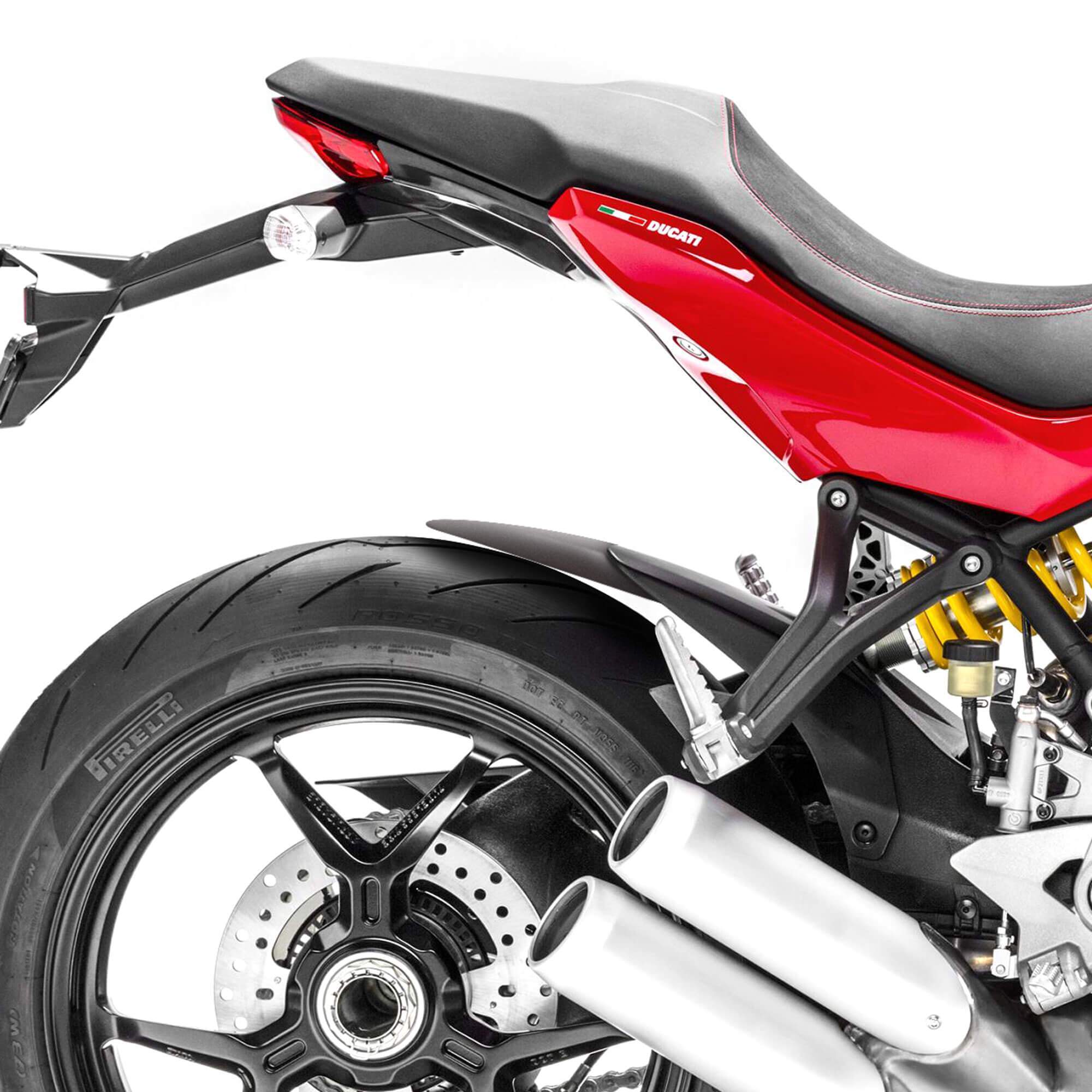 Pyramid Hugger Extension | Matte Black | Ducati Supersport 950/S 2021>Current-07519-Hugger Extensions-Pyramid Motorcycle Accessories